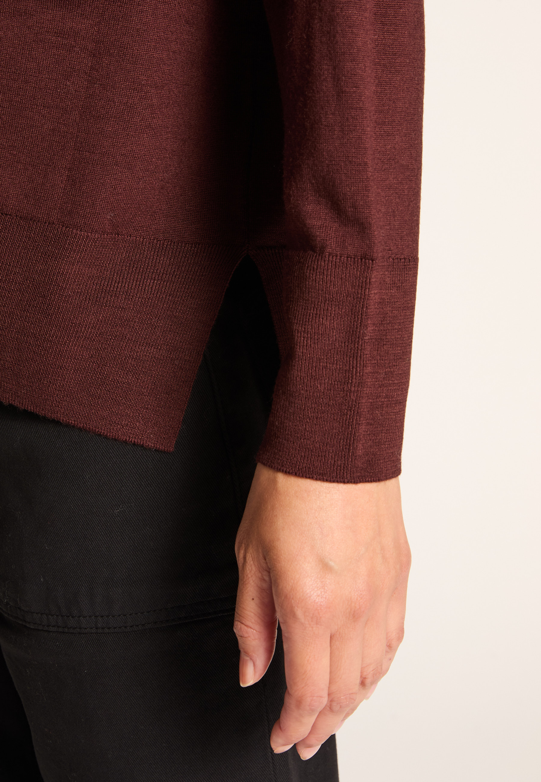 Merino wool cardigan MAISON MONTAGUT Brown