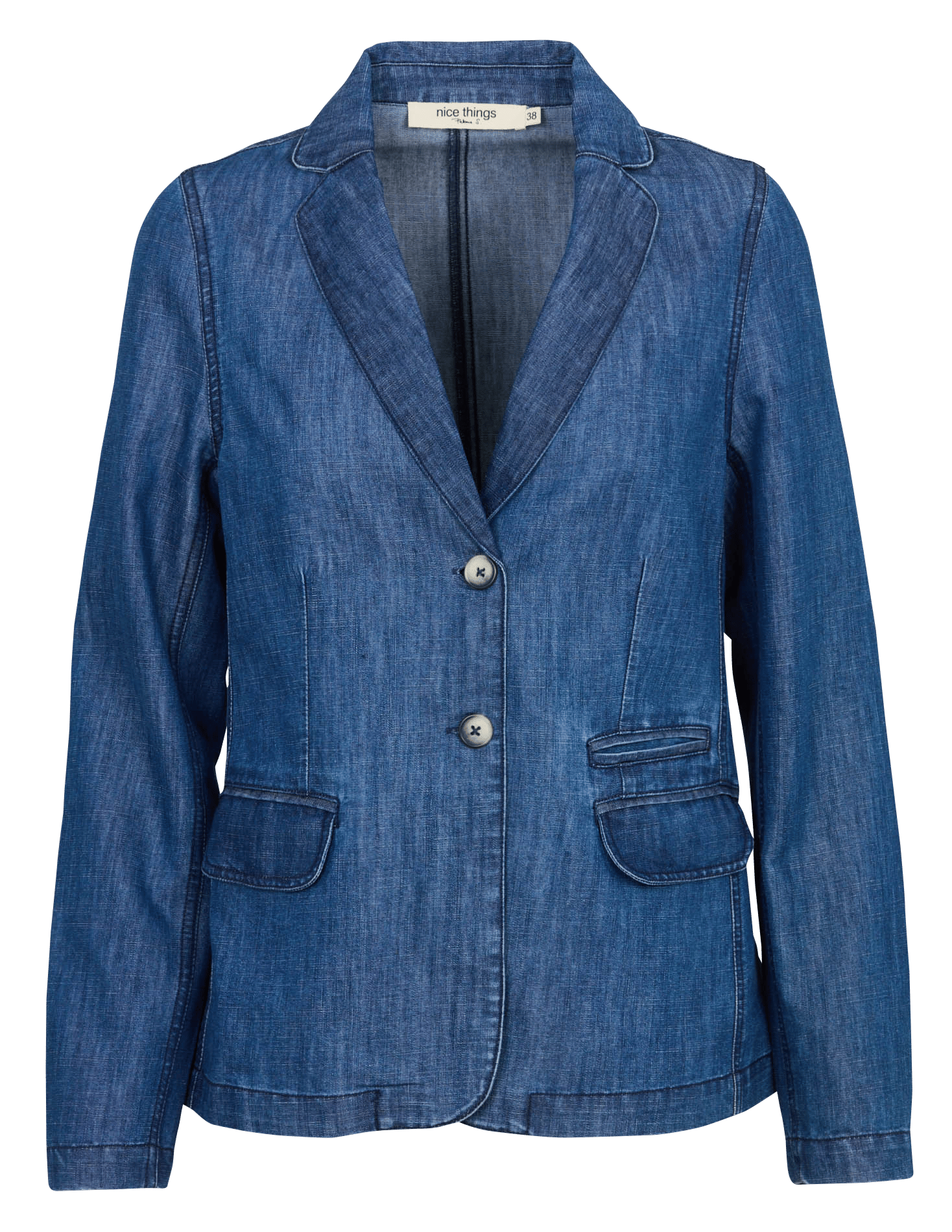 Veste tailleur en coton mélangé NICE THINGS Bleu