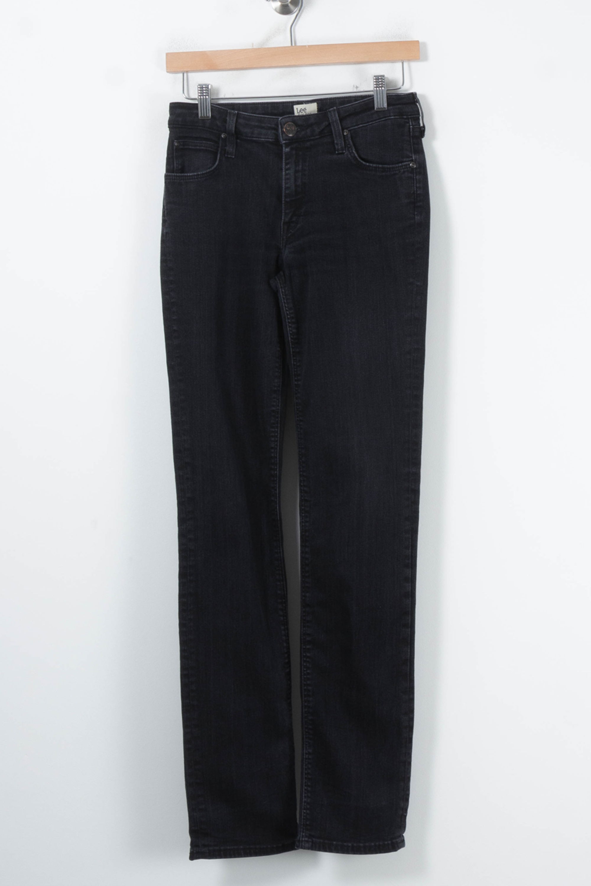 Cropped slim jeans with studs LEE - Seconde Main Black