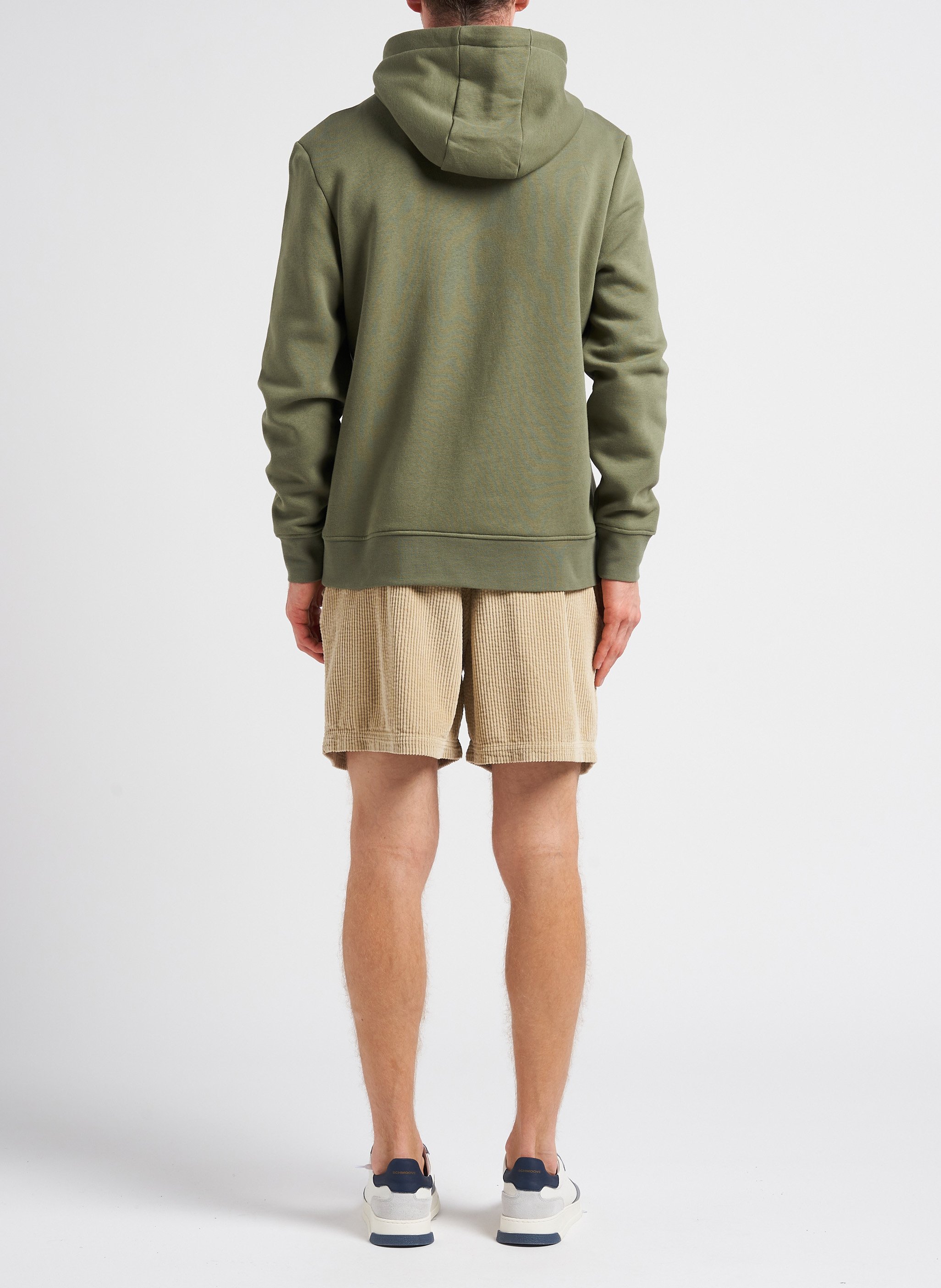 Sudadera bordada regular fit de mezcla de algodón con capucha FAGUO Caqui