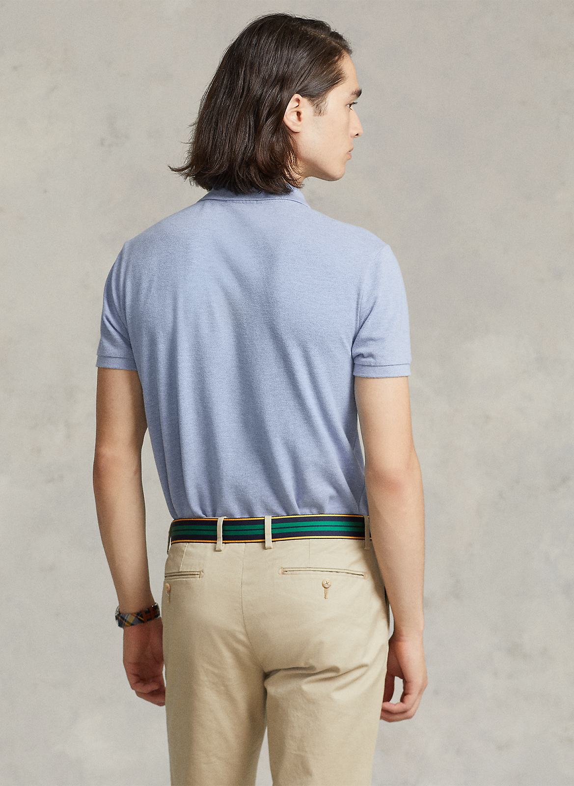 Kurzärmliges Poloshirt aus Baumwoll-Piqué, Slim Fit POLO RALPH LAUREN Blau