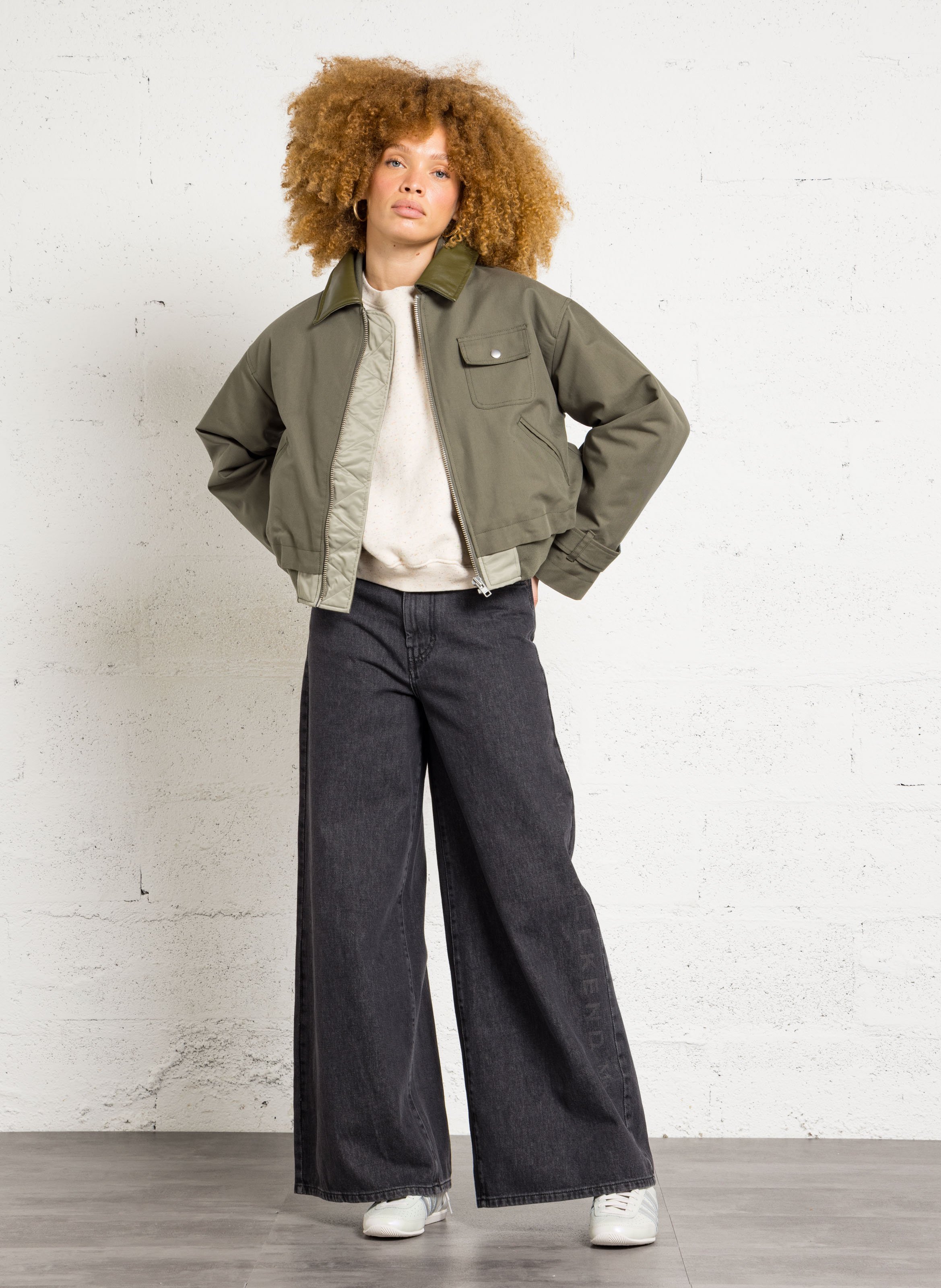 Blouson aus Baumwoll-Mix mit klassischem Kragen BELLEROSE Khaki