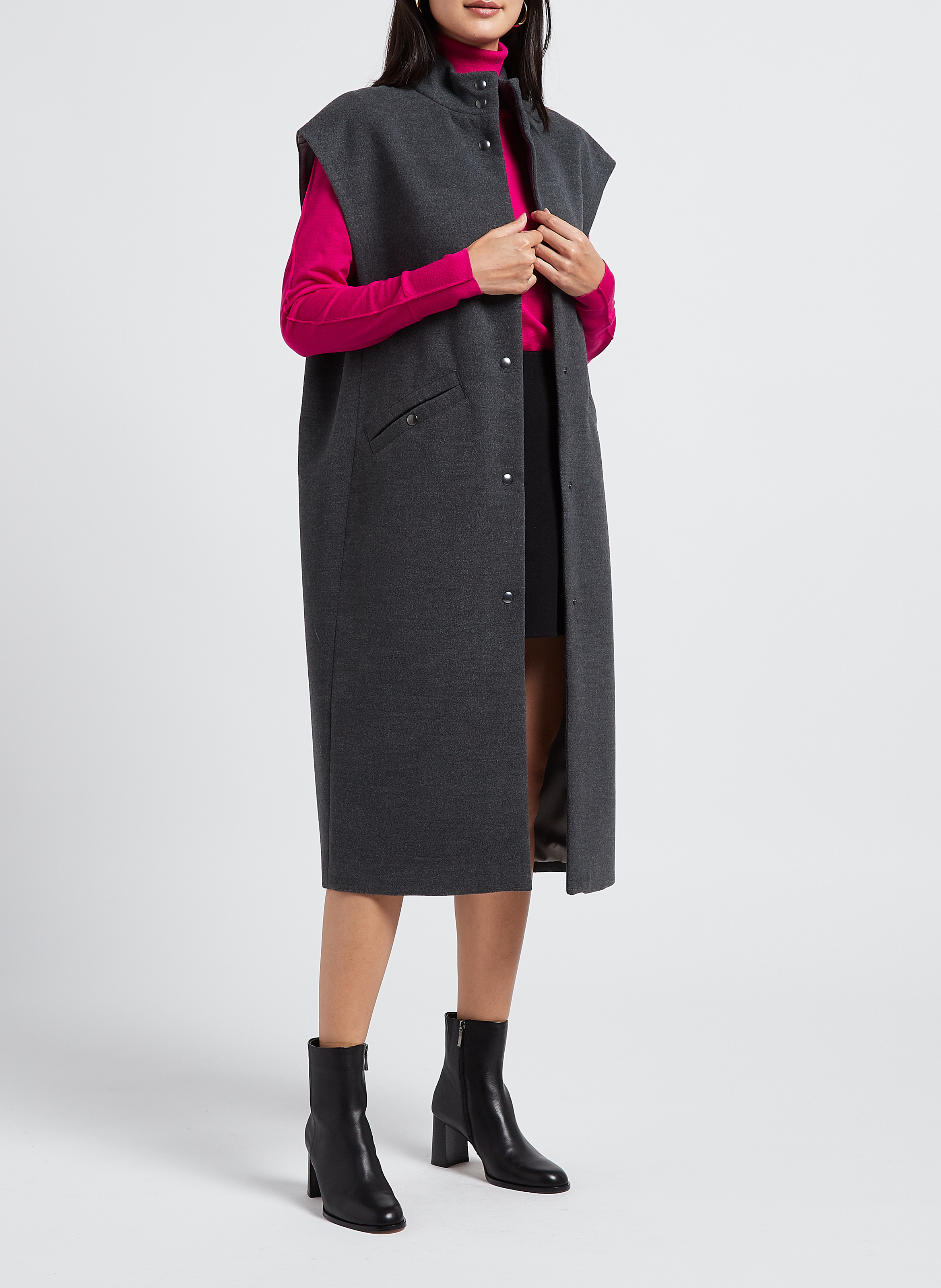 Cappotto a collo alto senza maniche COLLECTORS CLUB Grigio