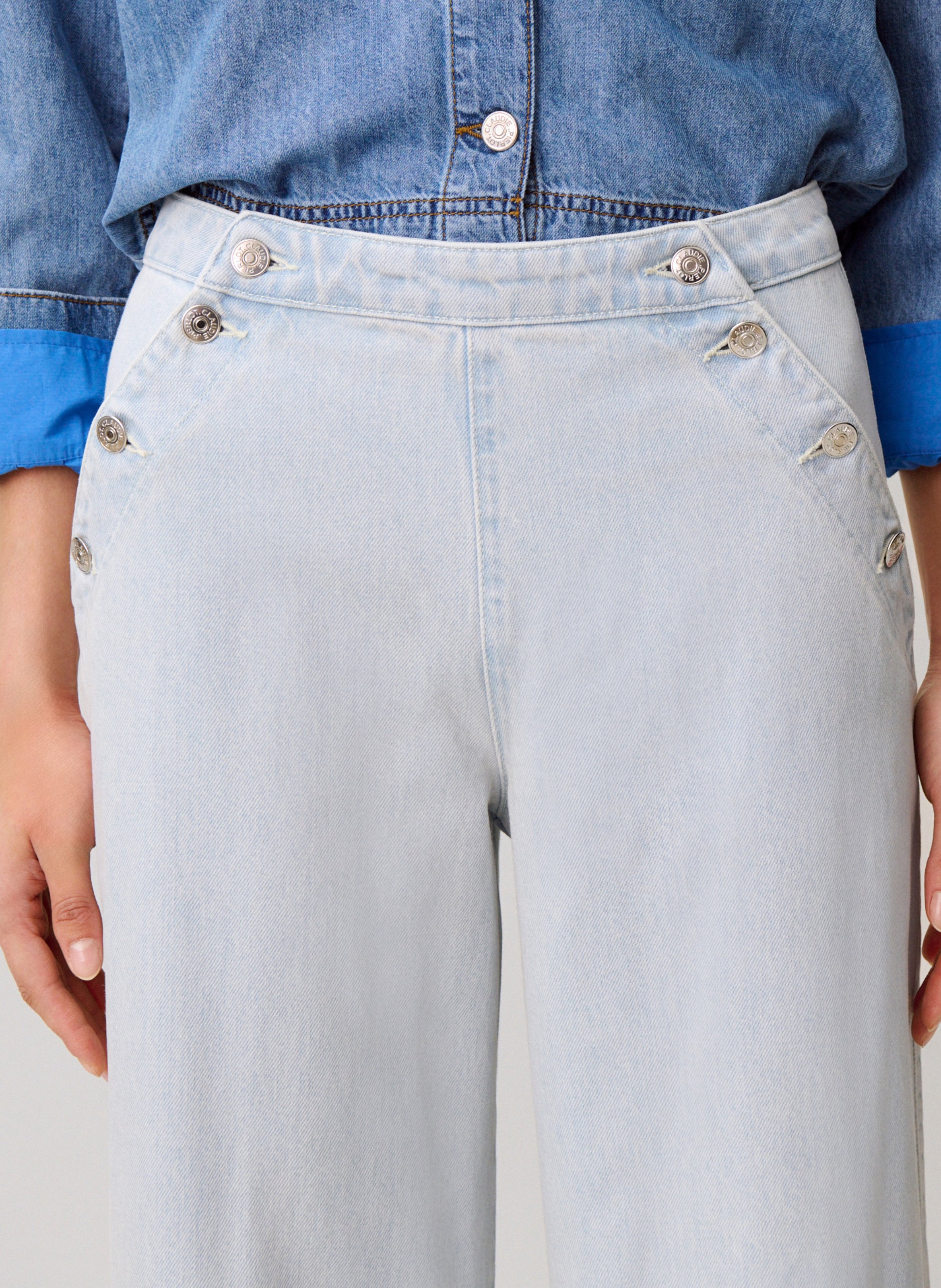 Jean large en coton CLAUDIE PIERLOT Bleu