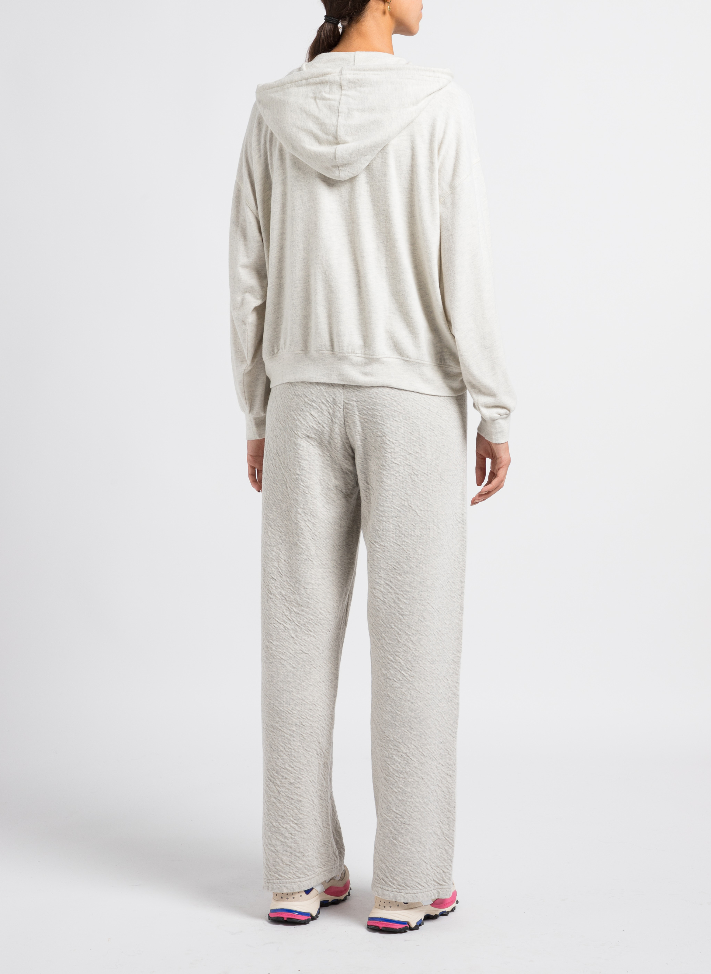 Sweat à capuche en coton mélangé AMERICAN VINTAGE Gris