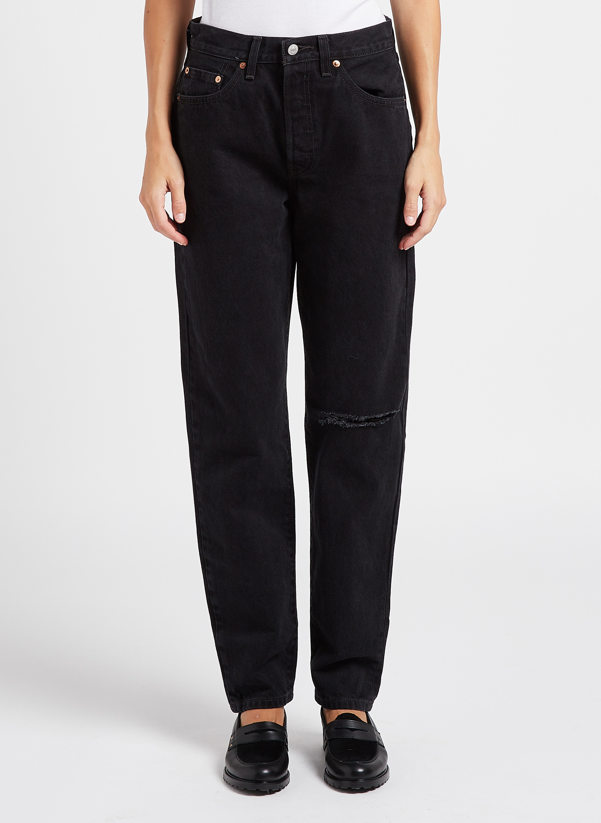 Straight Cut Jeans aus Baumwolle LEVI'S Schwarz