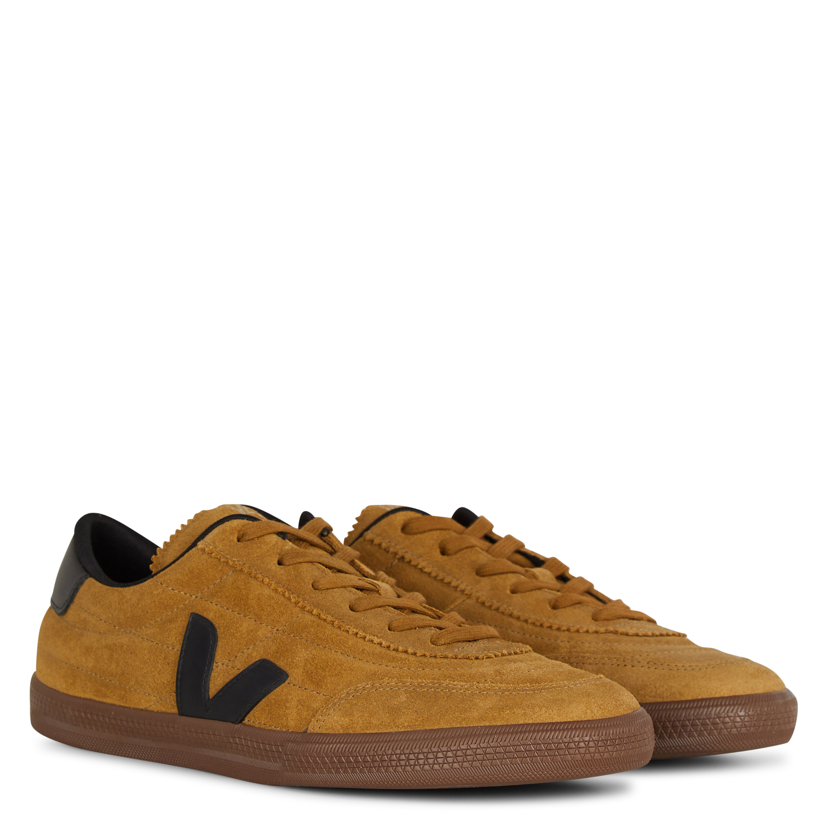 Niedrige Sneaker aus Veloursleder VEJA Gelb