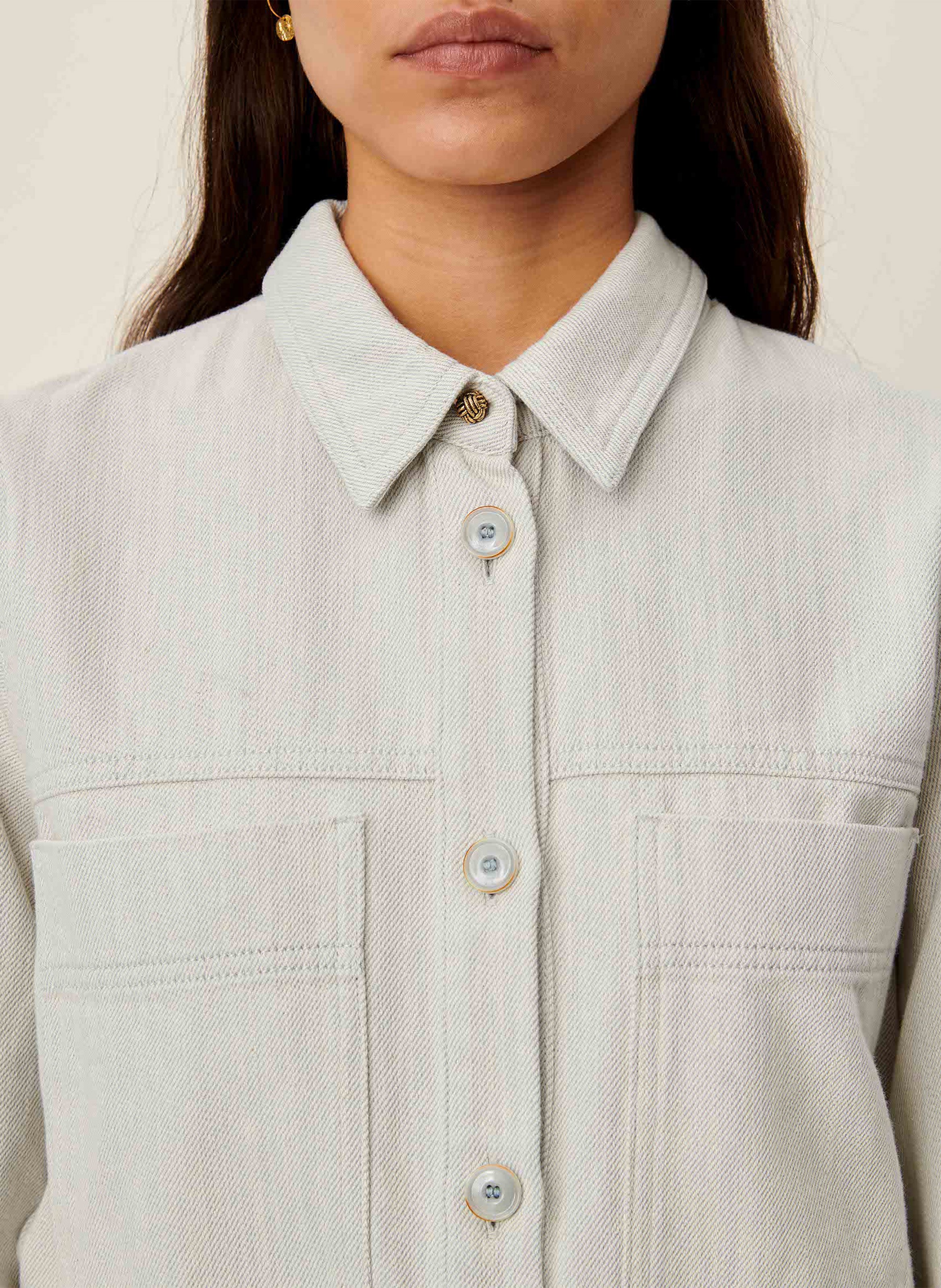 Veste col classique en jean SESSUN Bleu