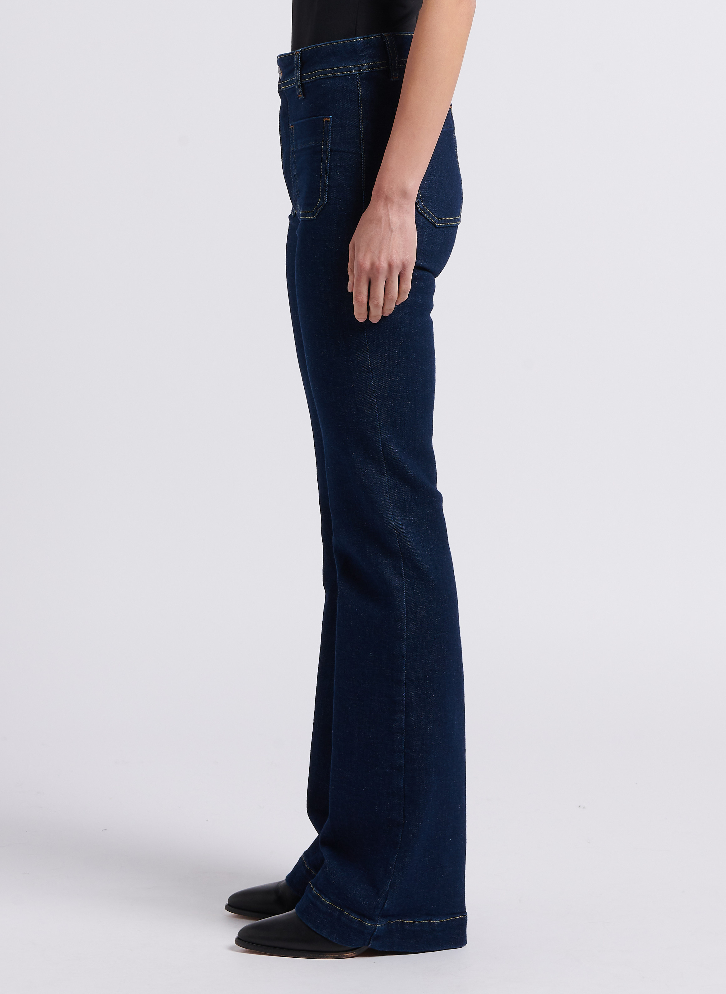 Bootcut Jeans aus Baumwoll-Mix ACQUAVERDE Blau