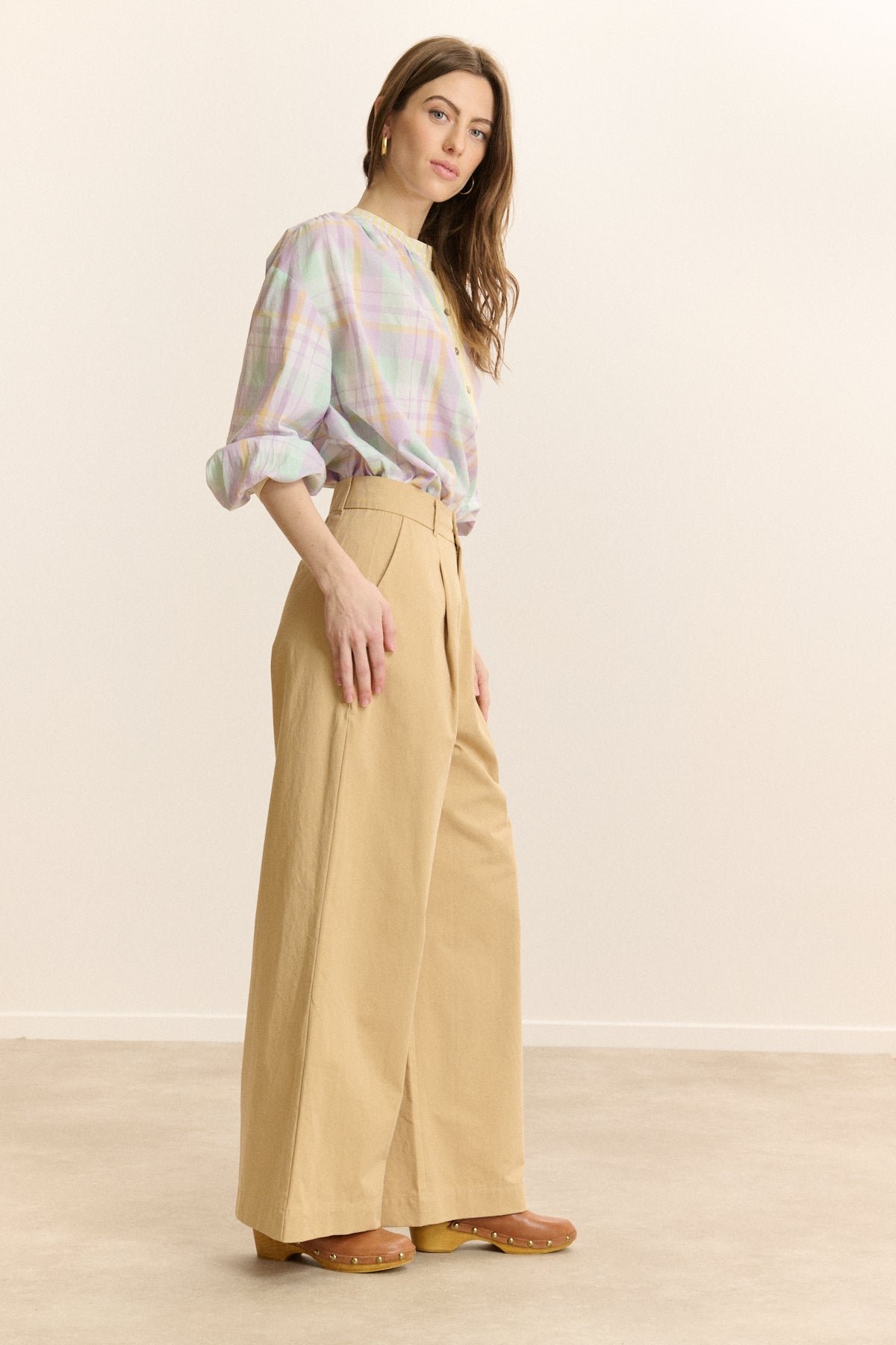 Wide pleated trousers  GARANCE PARIS Beige