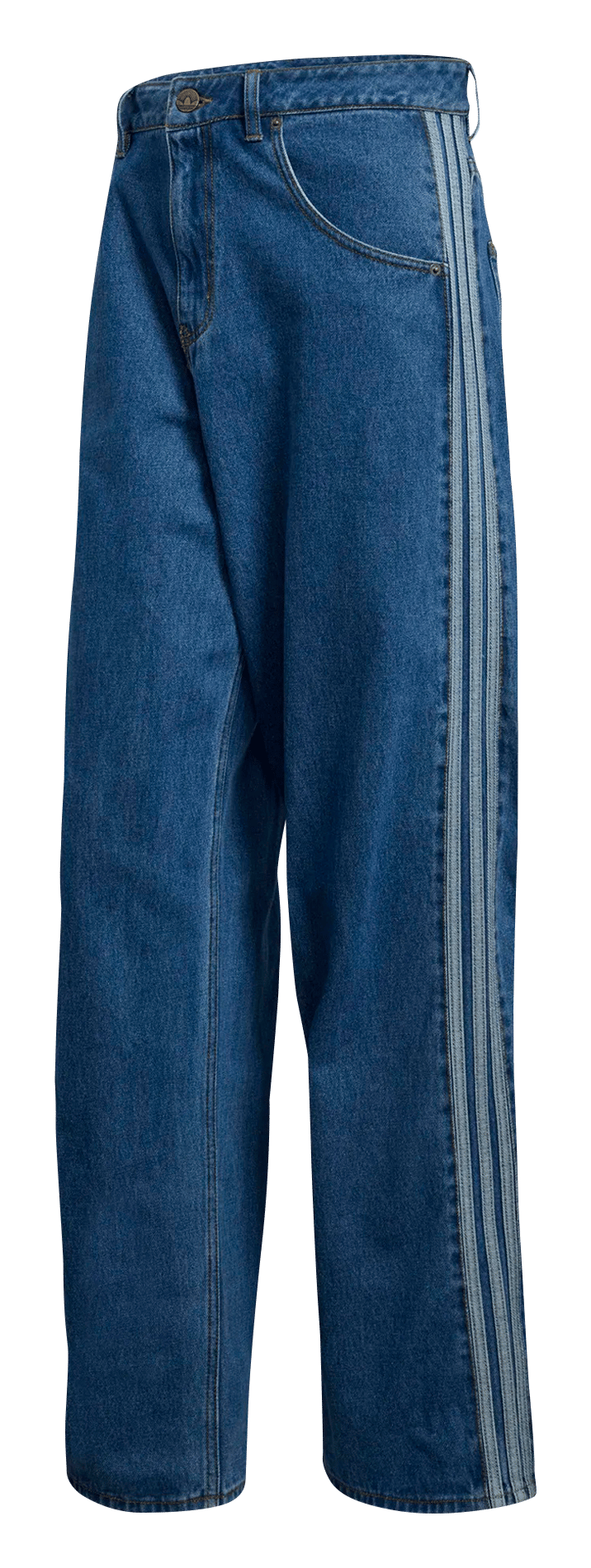 Katoenen jeans met rechte pijp ADIDAS Blauw