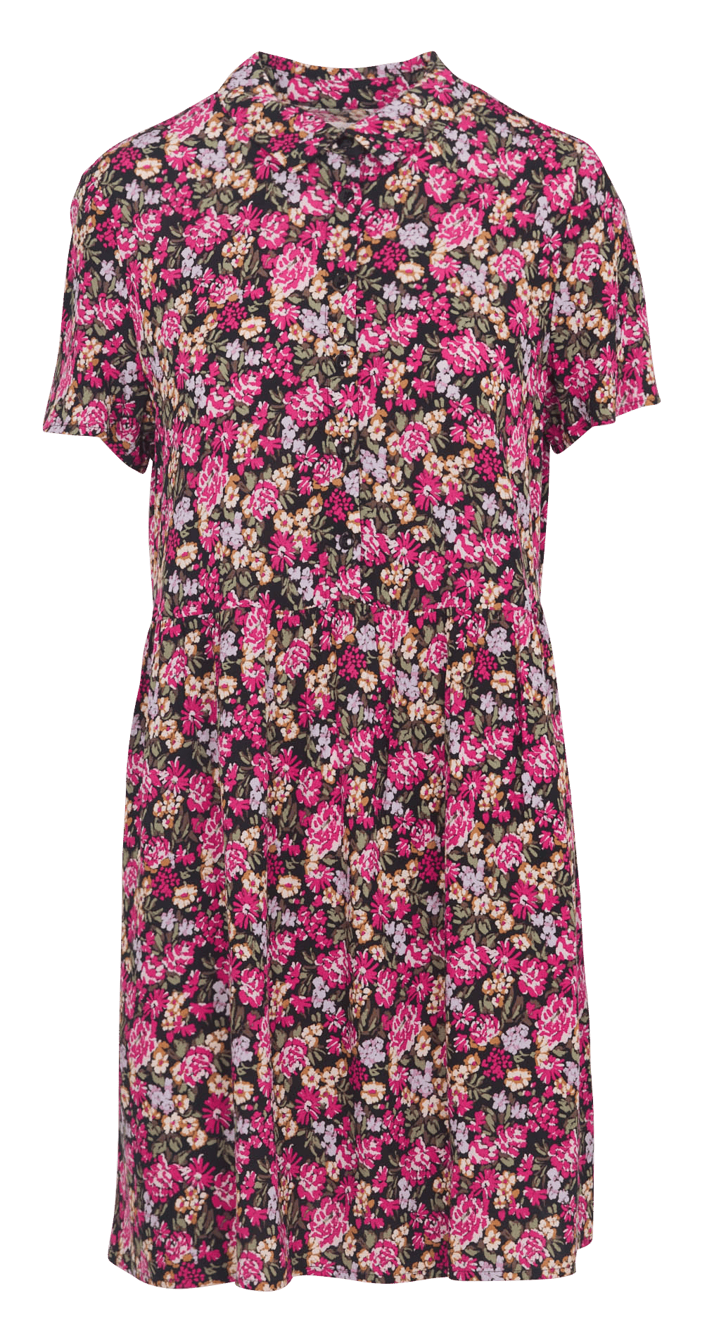 Robe courte col classique imprimé fleuri DES PETITS HAUTS Multicolore