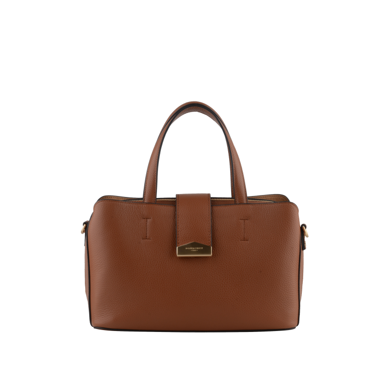 Calfskin leather handbag POURCHET