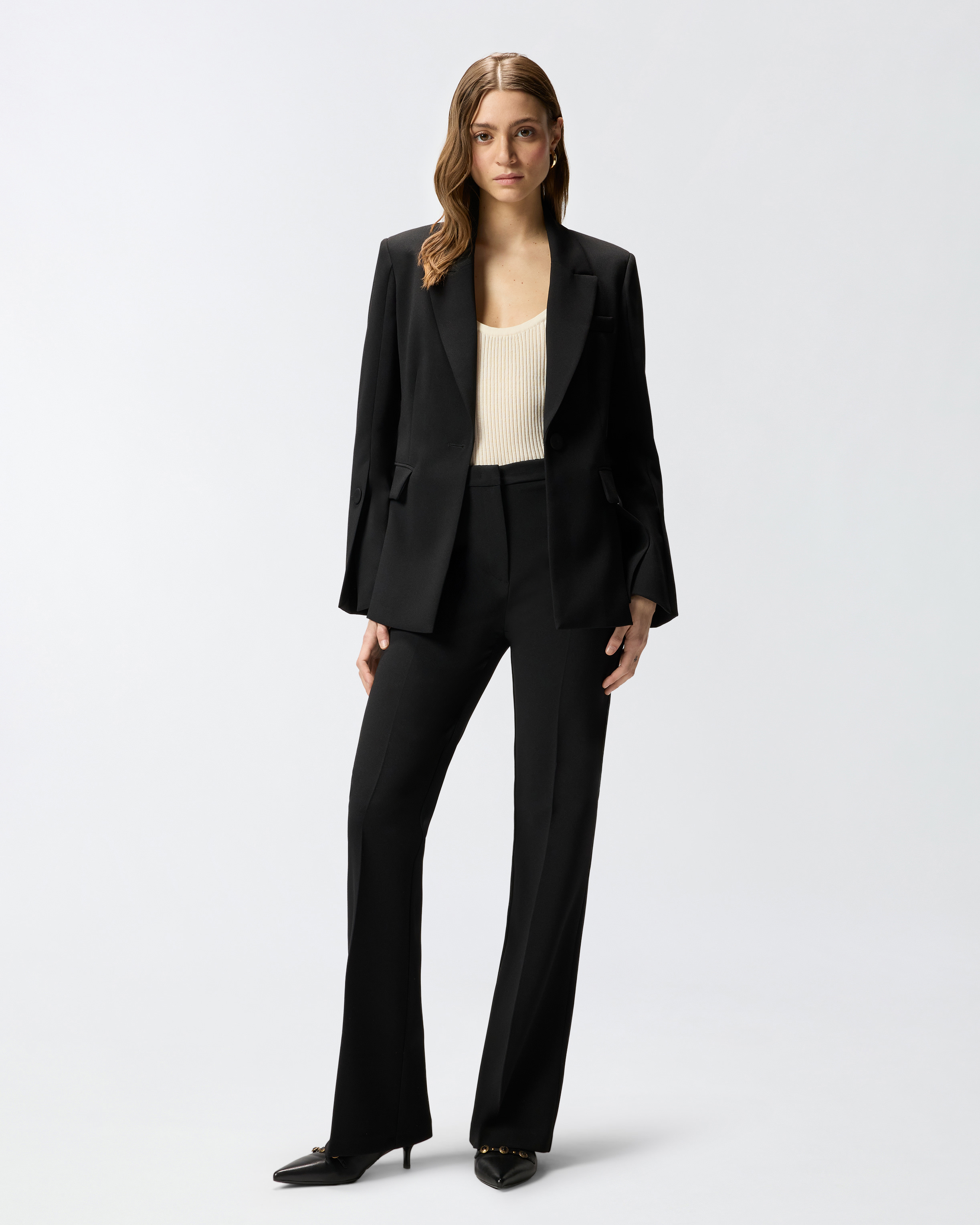 Trousers with prominent pleats PINKO Black
