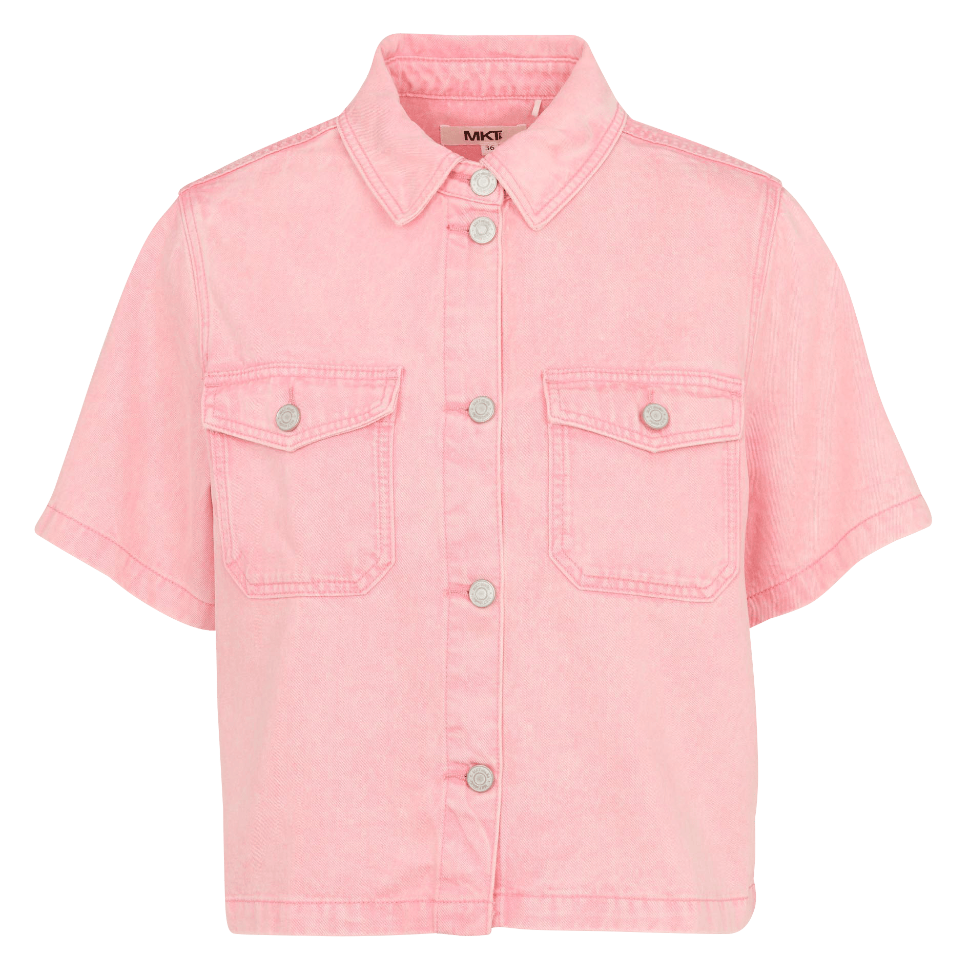 Bedrucktes Hemd mit klassischem Kragen MKT Rosa