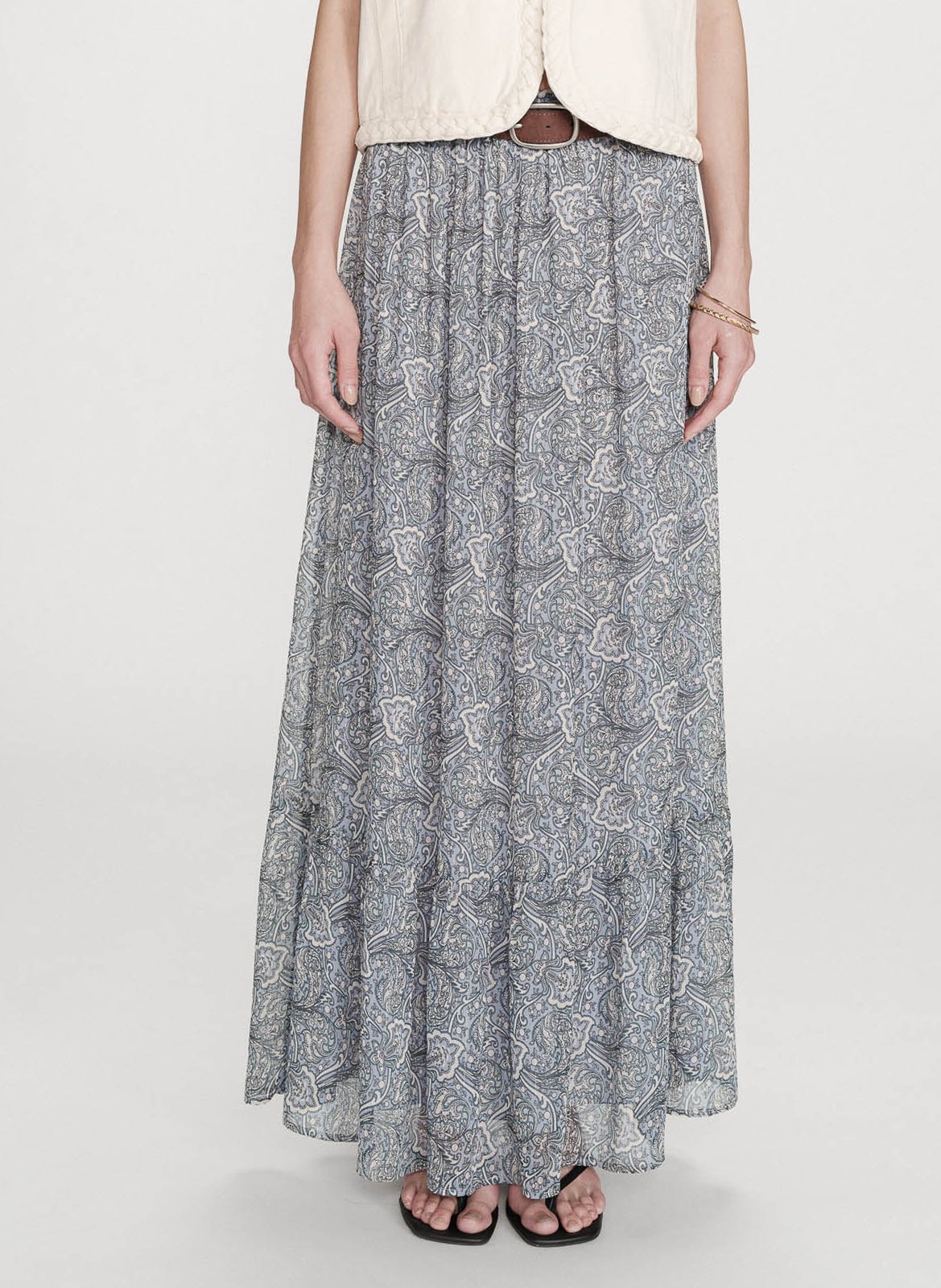 Ausgestellter Maxirock mit Print GRACE ET MILA Blau