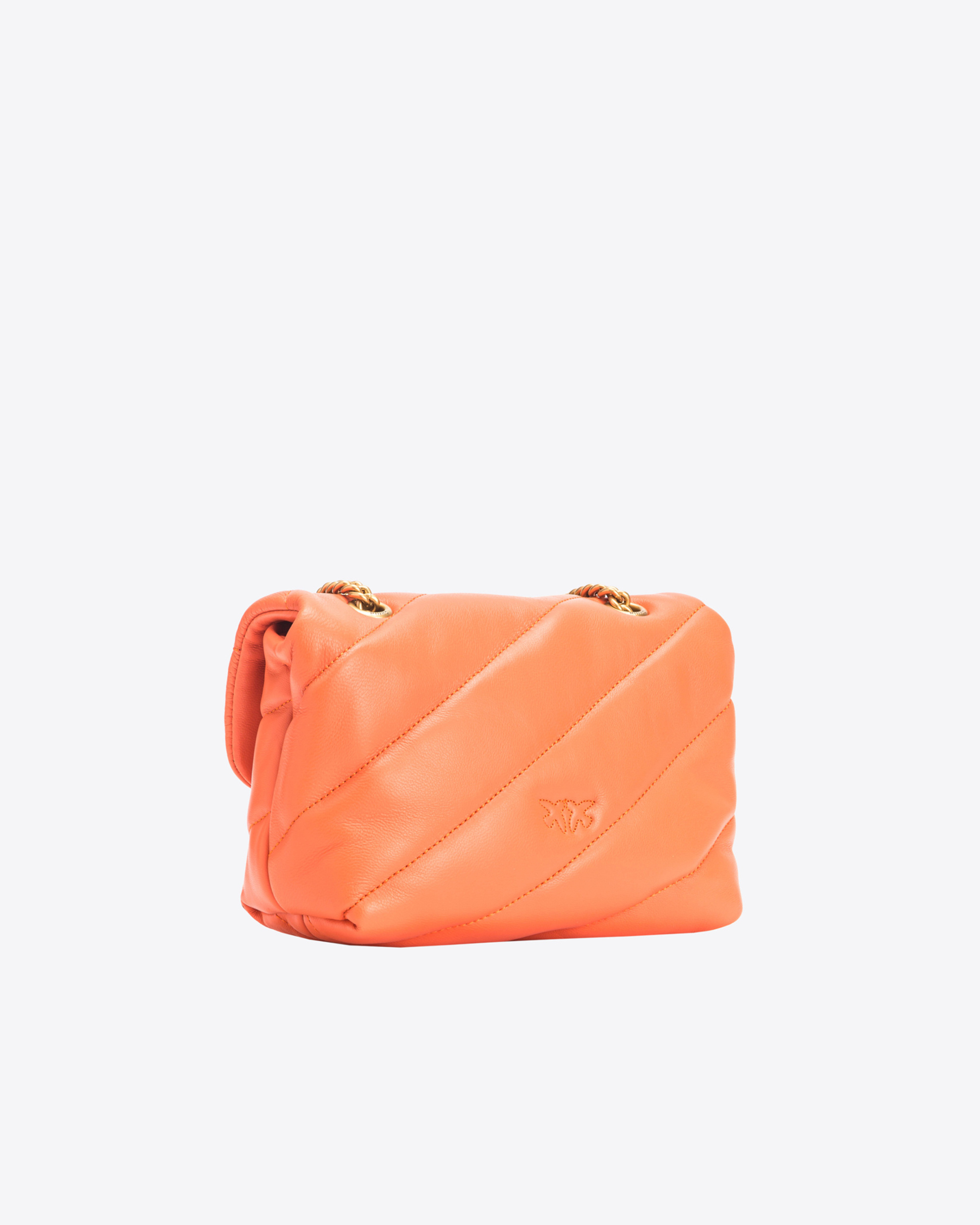Small Love Bag Puff Maxi Quilt Crossbody Bag PINKO Orange