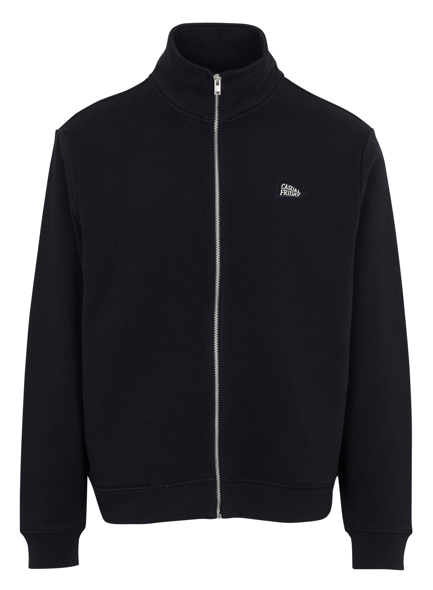 Gilet droit col montant en coton CASUAL FRIDAY Bleu