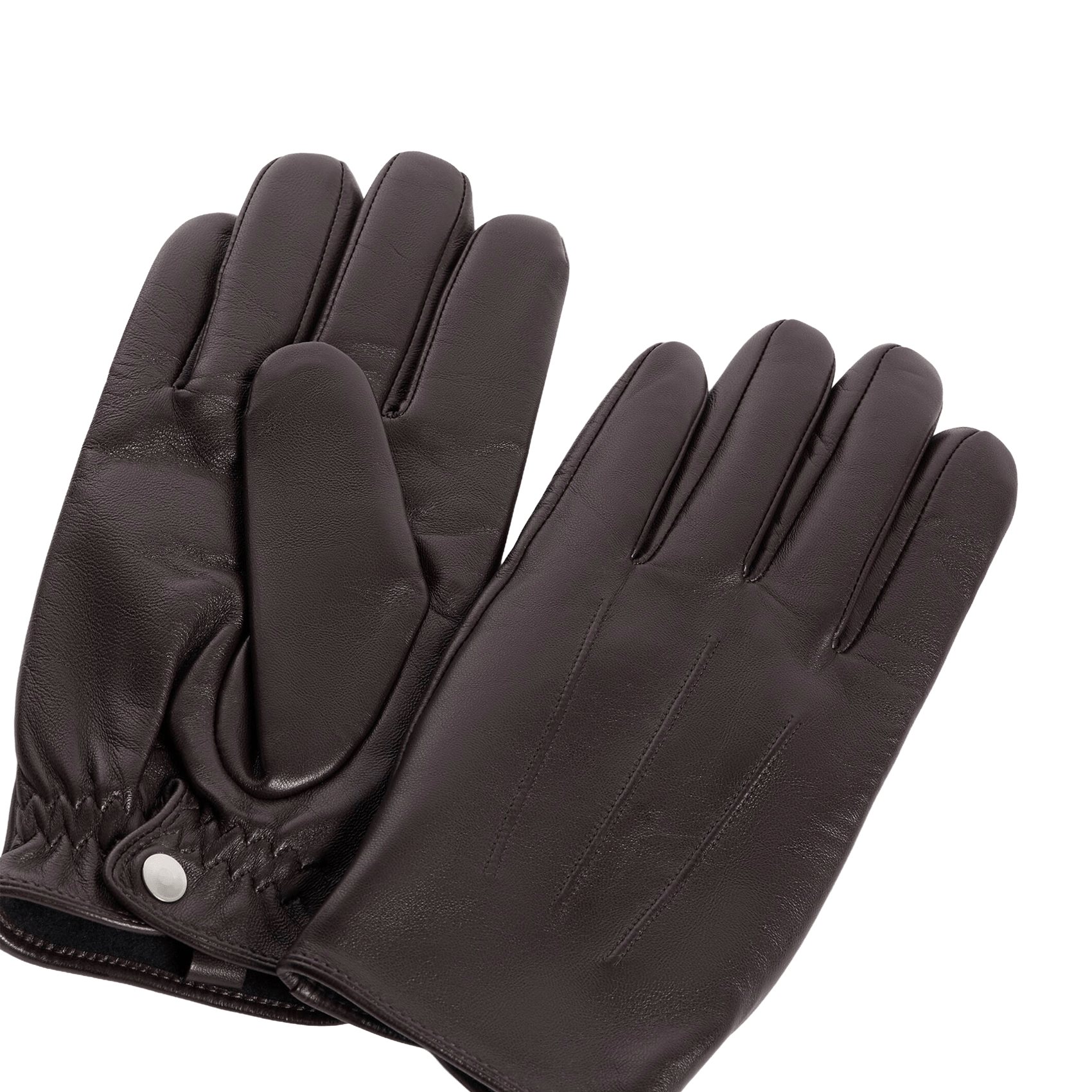 Gants en cuir SANDRO Marron
