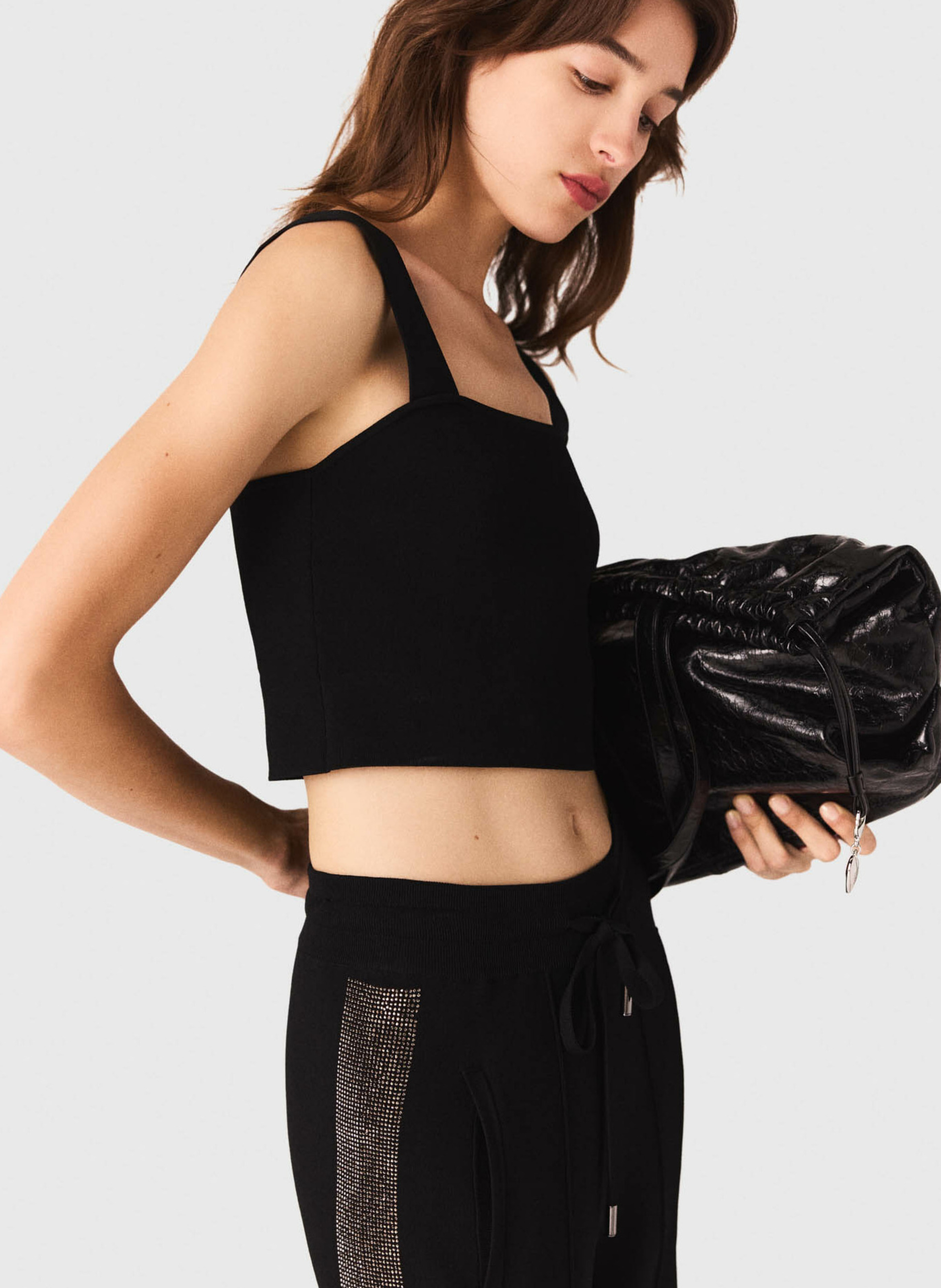 Crop-top MAJE Zwart