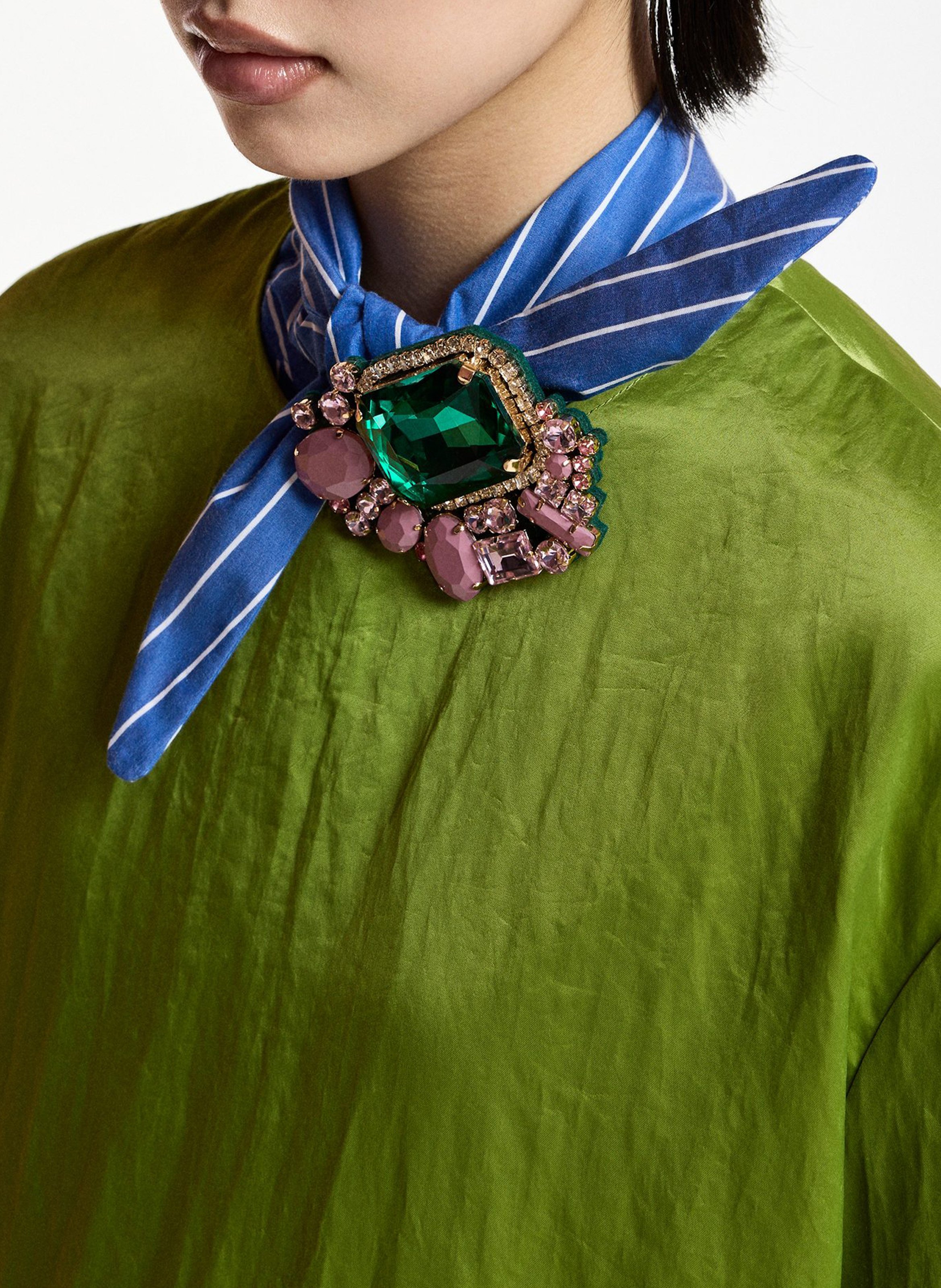 Spilla con strass ESSENTIEL ANTWERP Verde