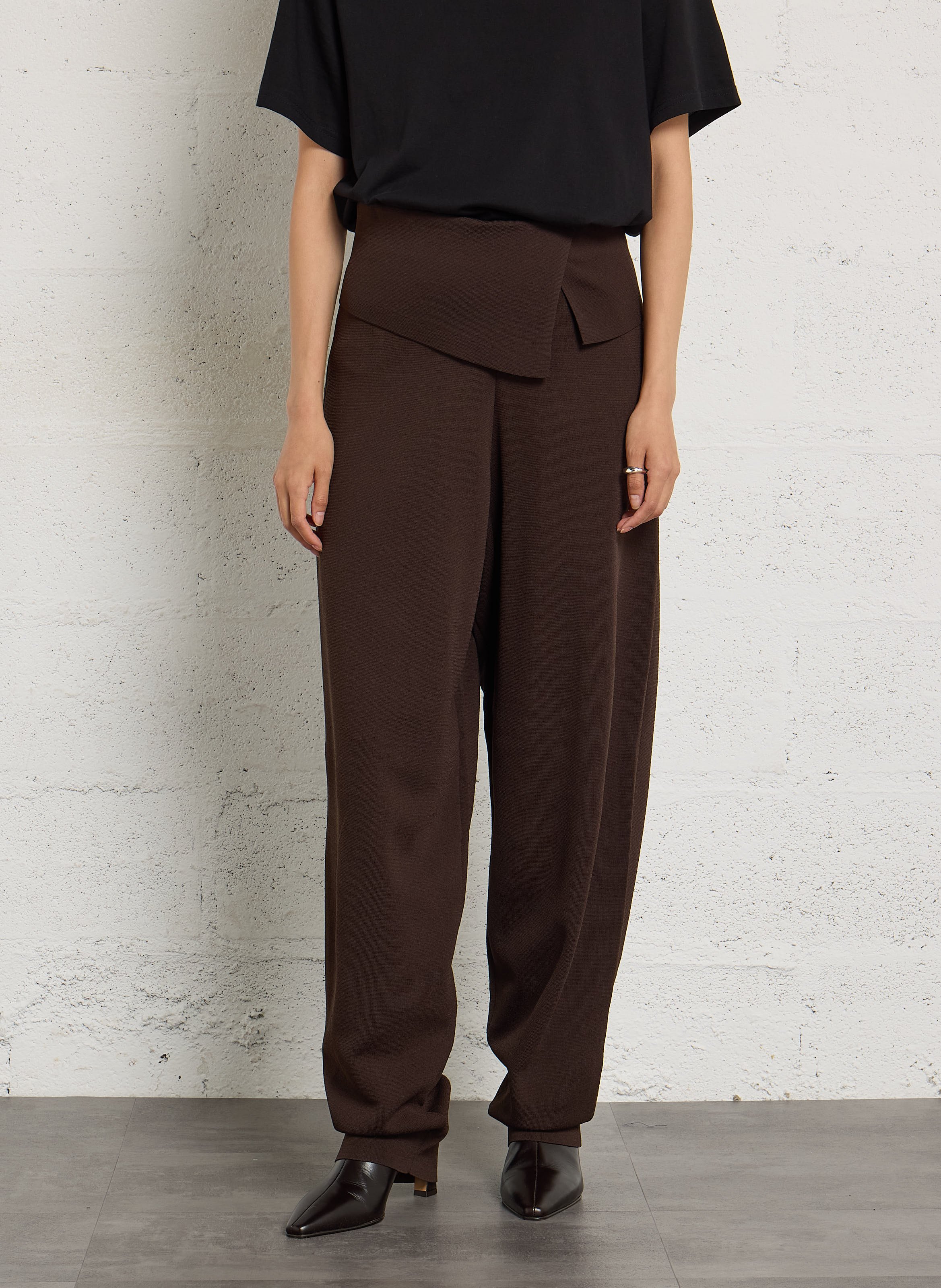 Plain wide-leg pants LIU JO Brown