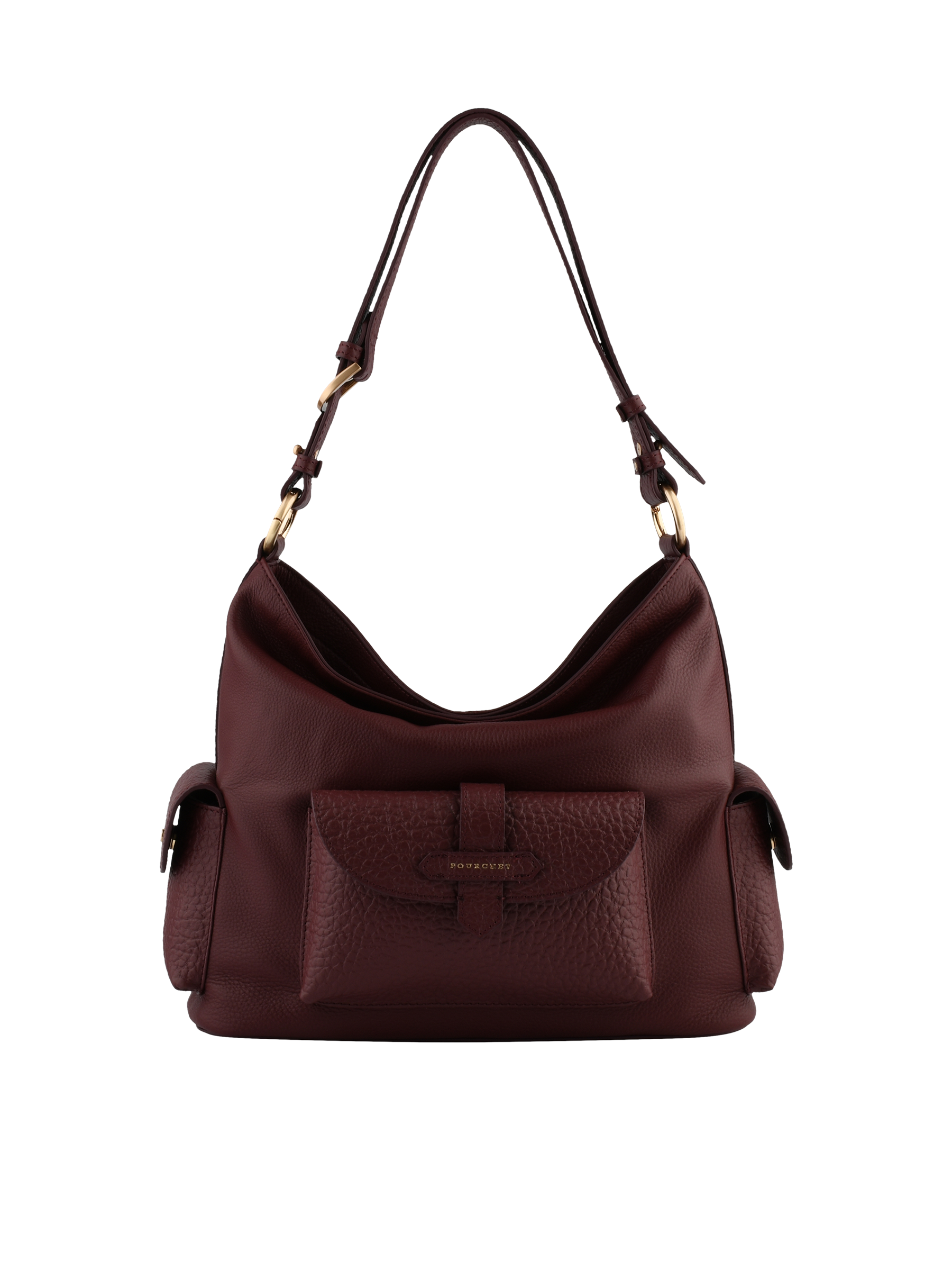 Calfskin leather shoulder bag POURCHET