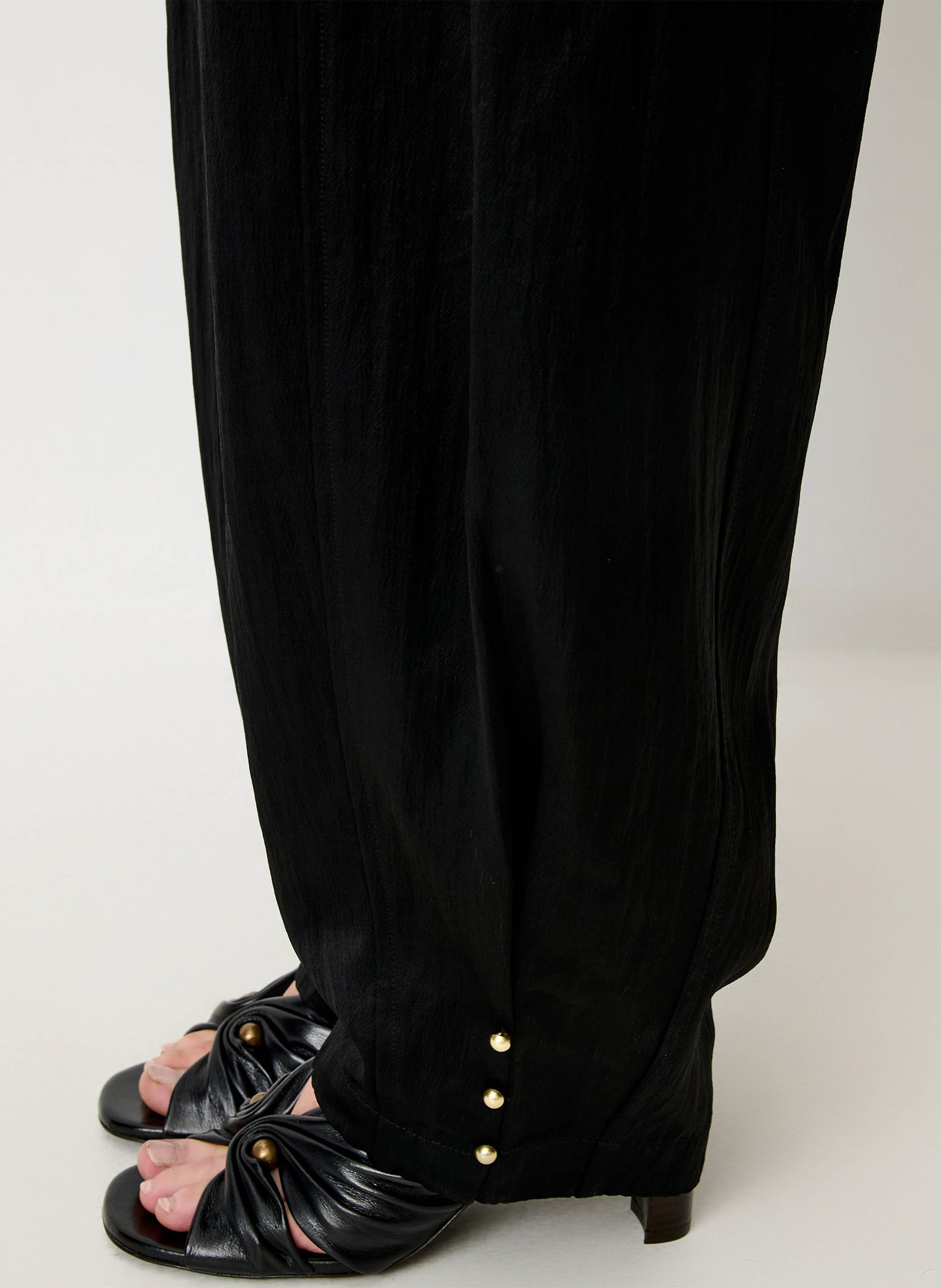 Pantalon rond élastiqué uni SESSUN Noir