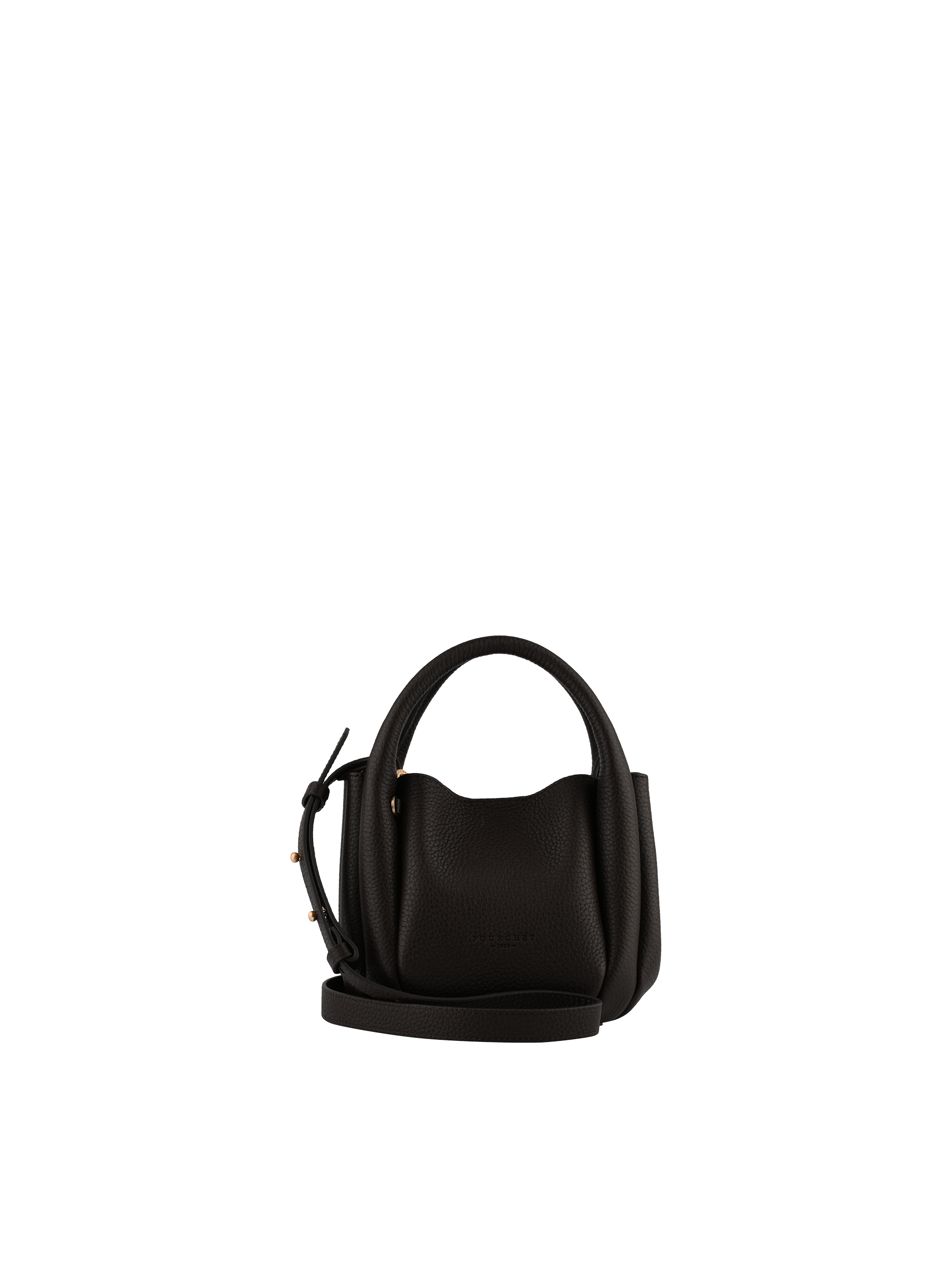 Calfskin leather handbag POURCHET Brown