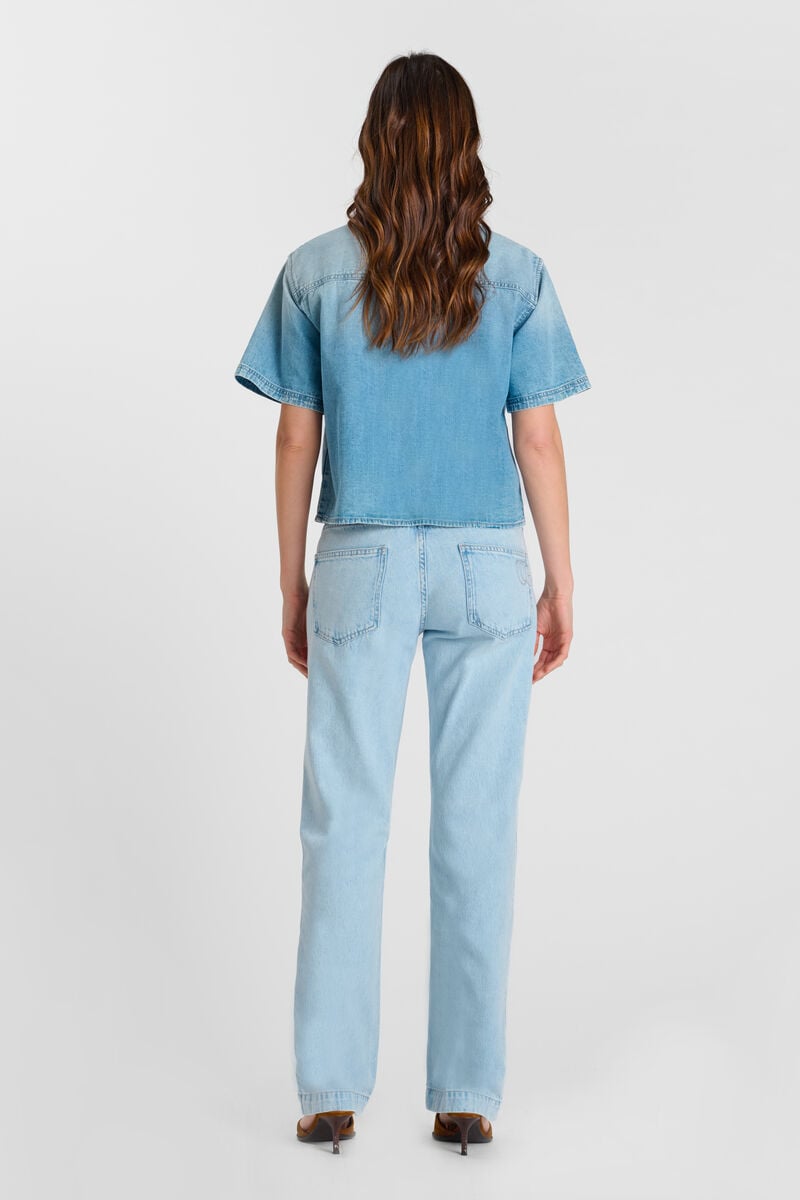 Snap-button shirt LE TEMPS DES CERISES Blue