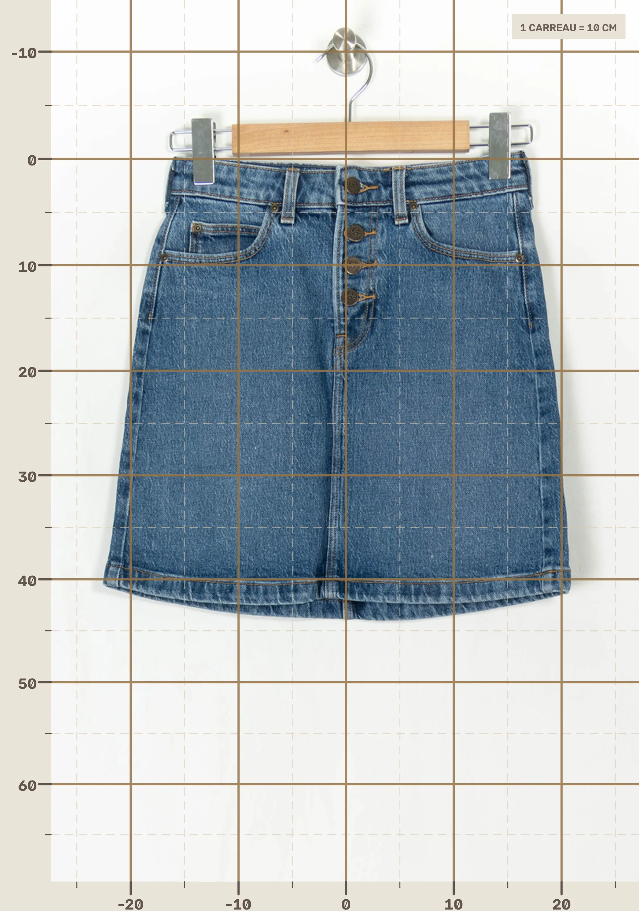 Short & midi skirt LEE - Seconde Main Blue