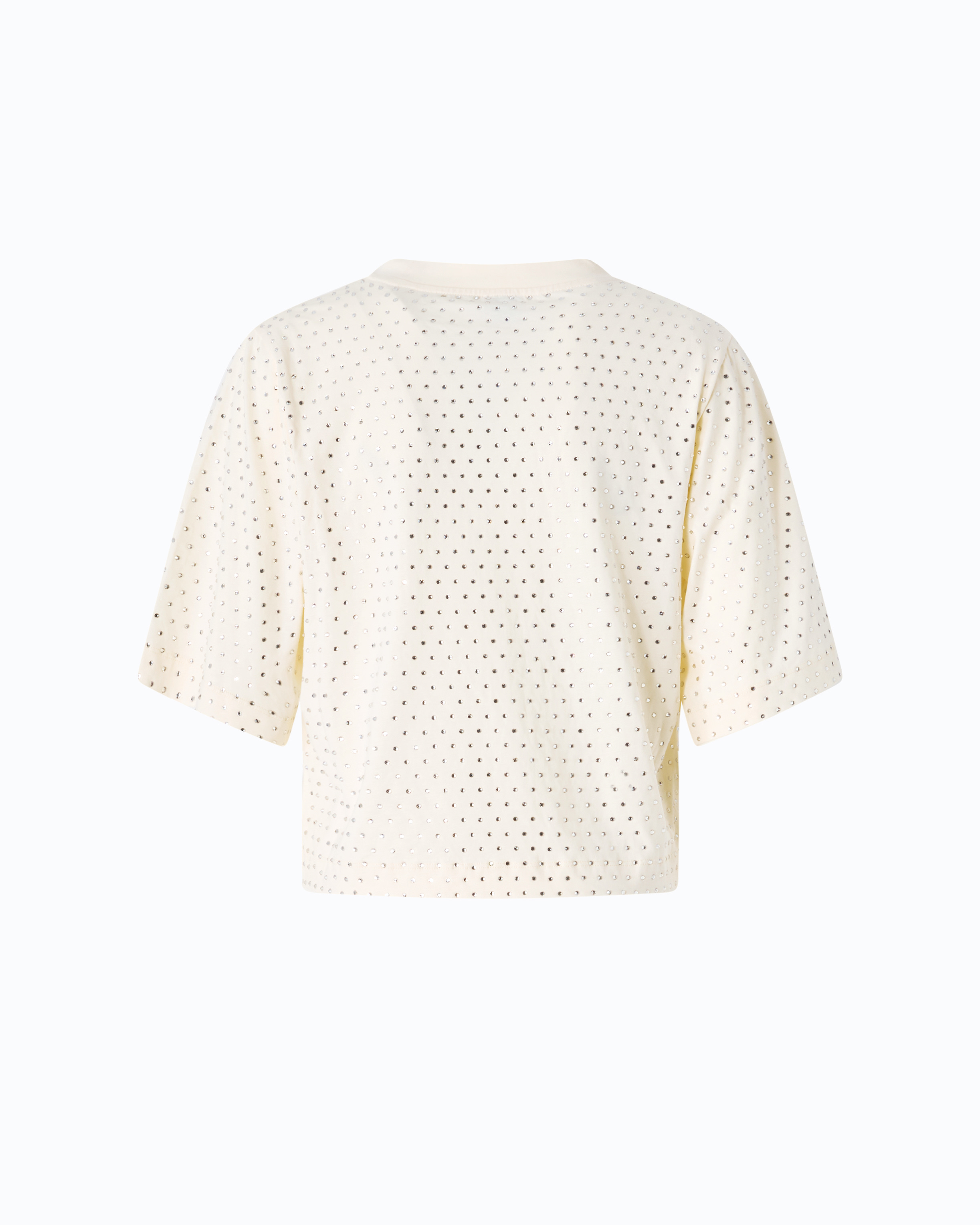T-shirt à strass et logo PINKO Jaune