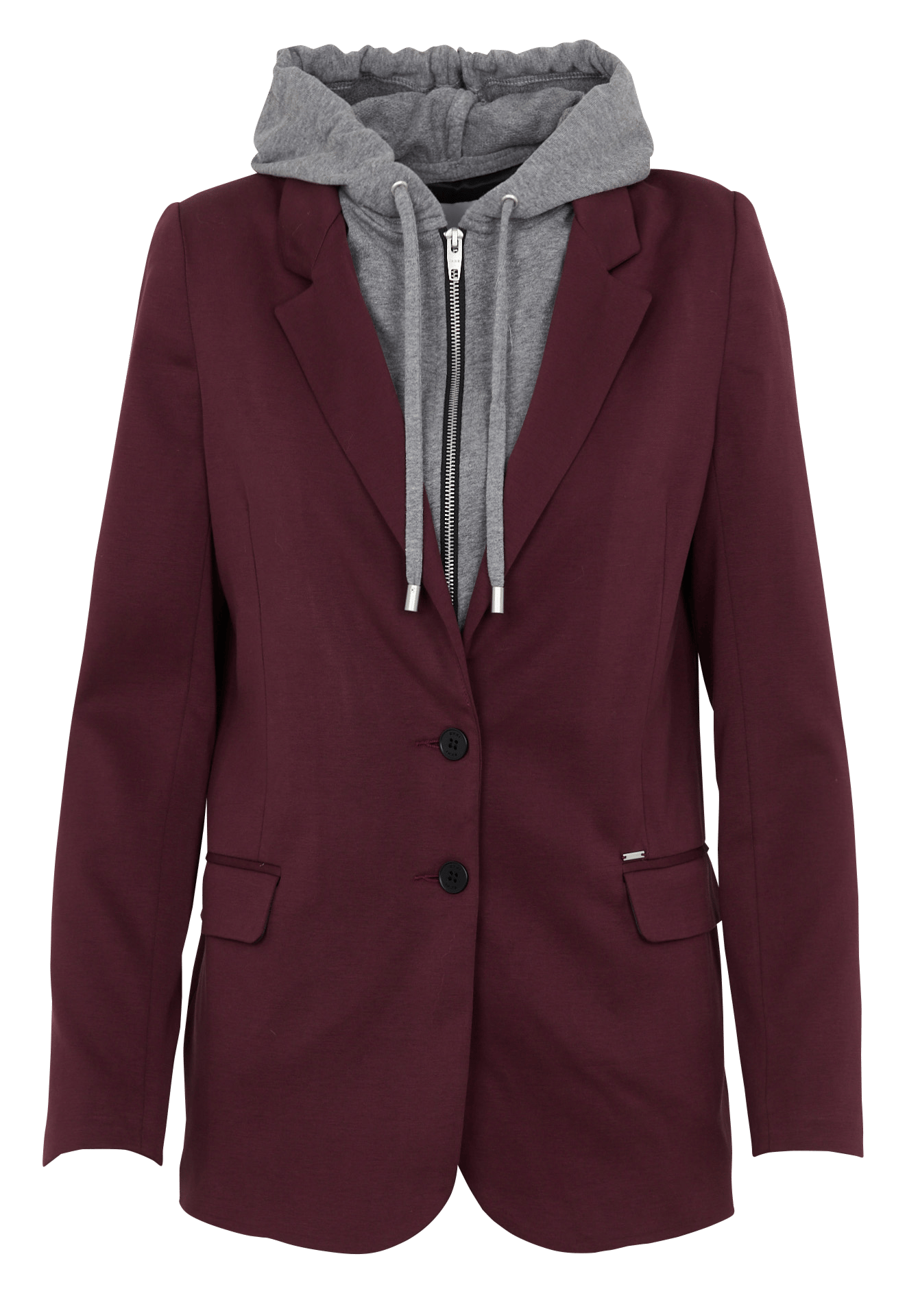 Oversized cotton hooded blazer IKKS Purple