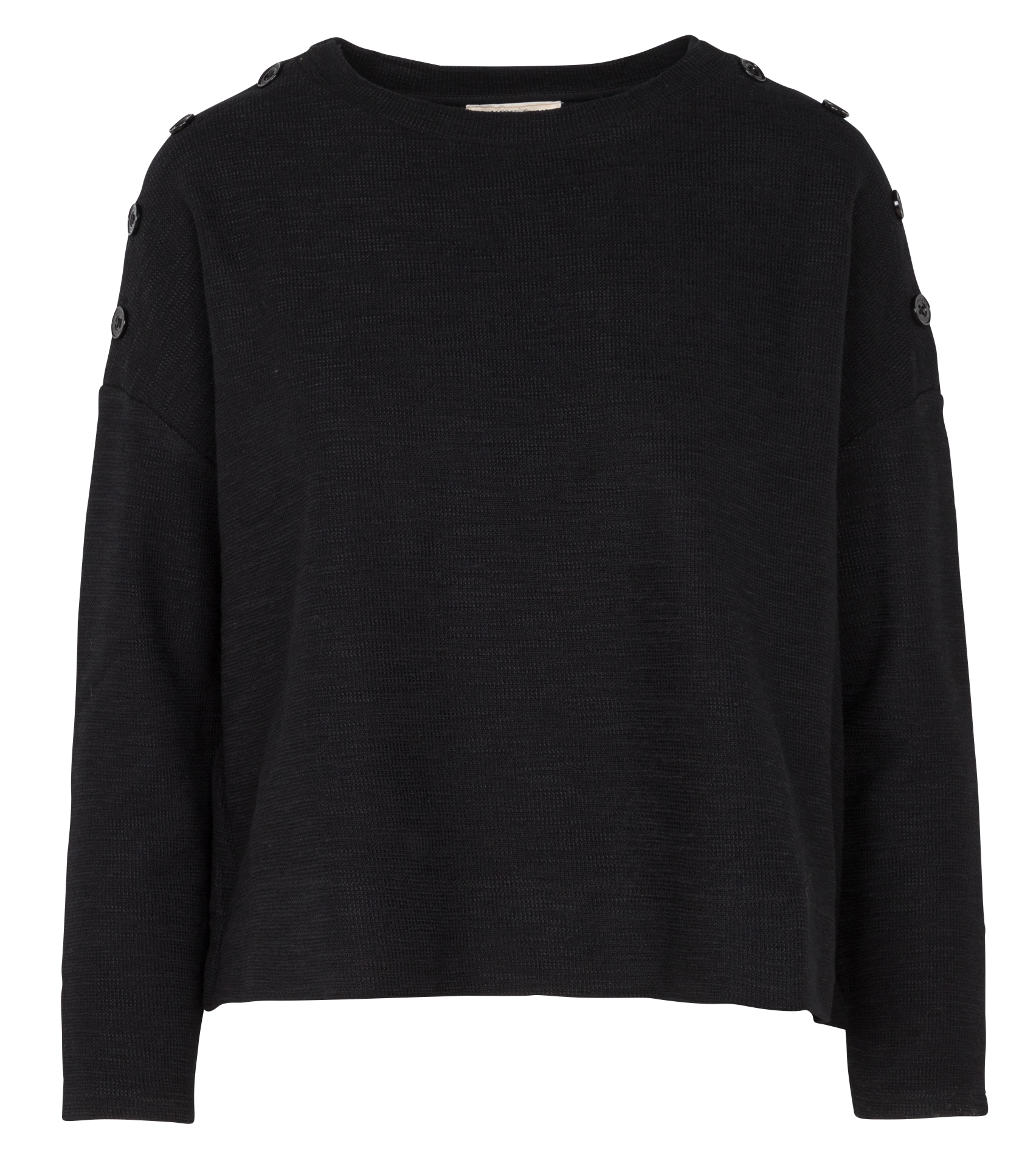 Pull col rond en coton mélangé SESSUN Noir