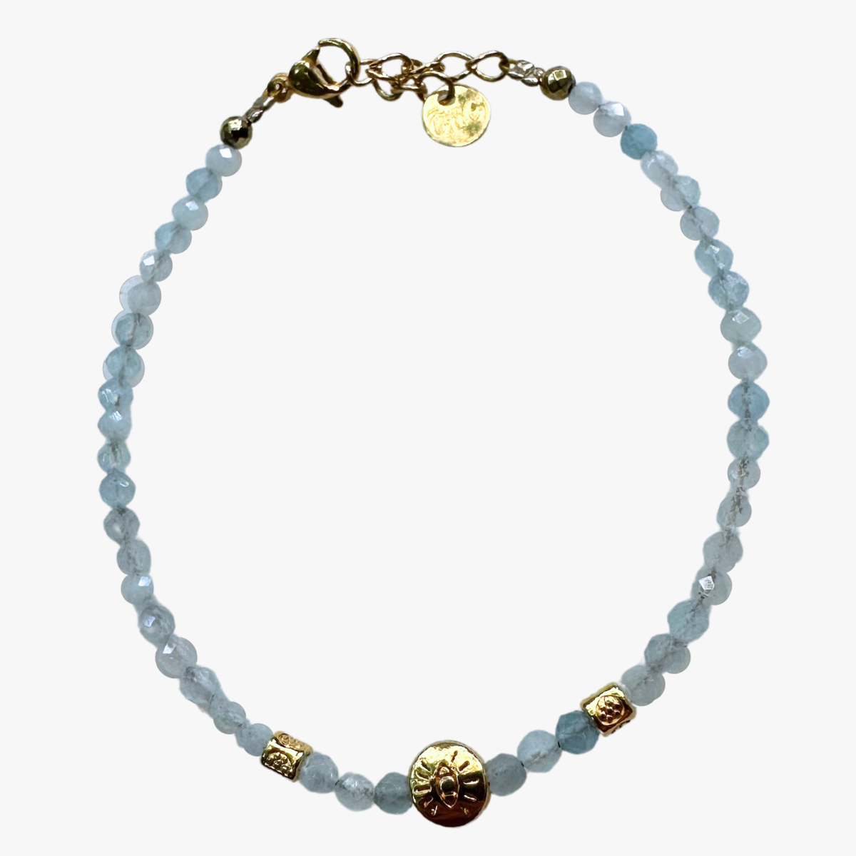 Aquamarine eye bracelet GINANDGER Blue