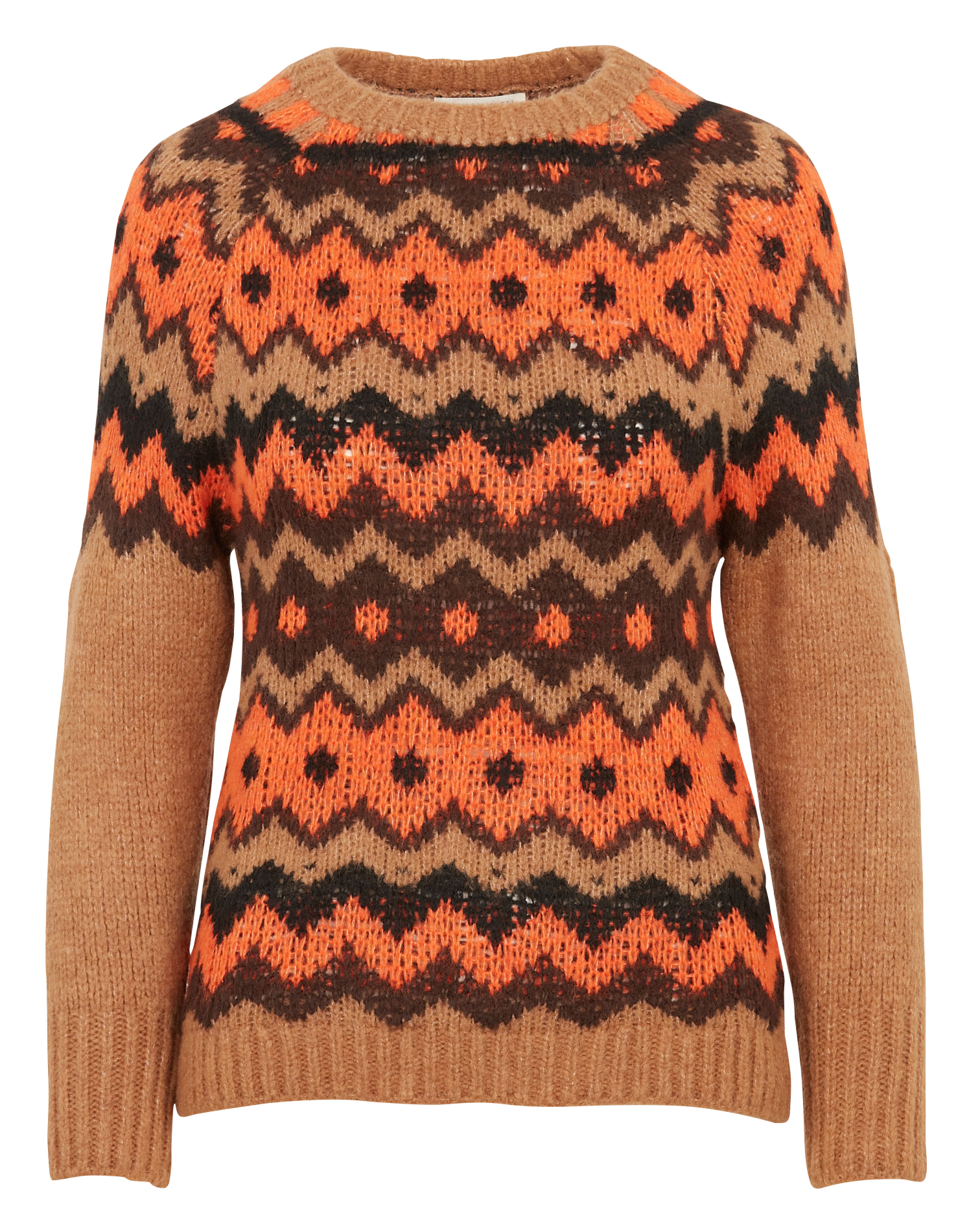 Rechte trui met ronde hals Kubrick orange Maison hotel Dames