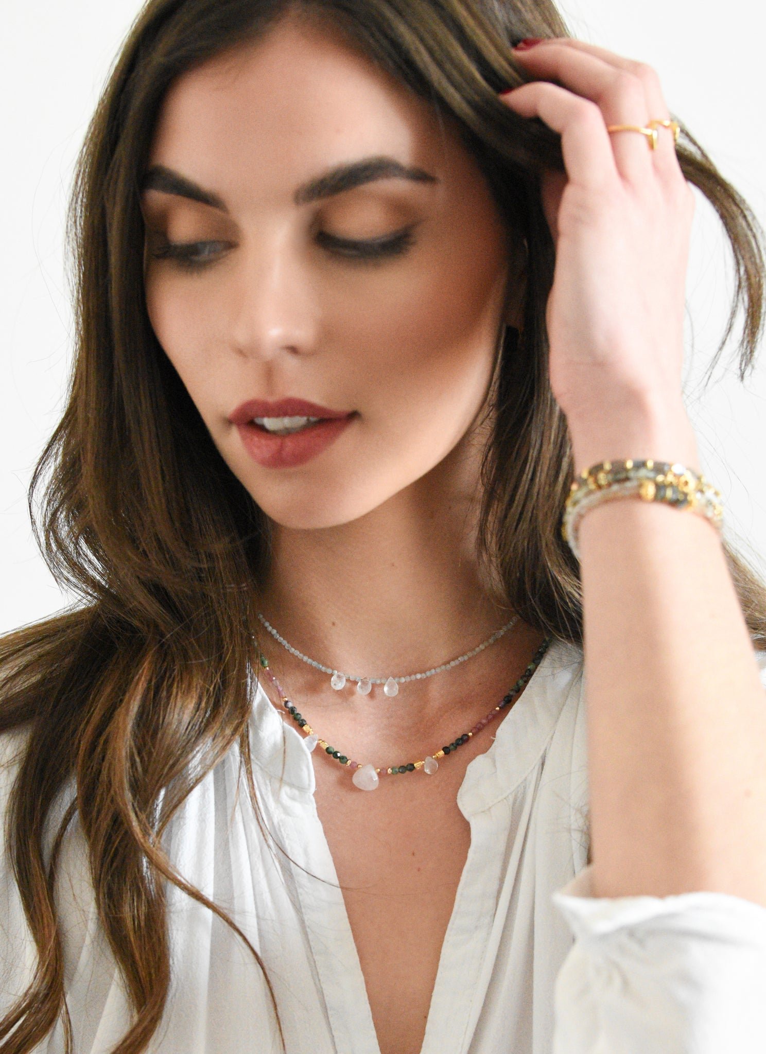 Ruby zoisite necklace GINANDGER Multicolored