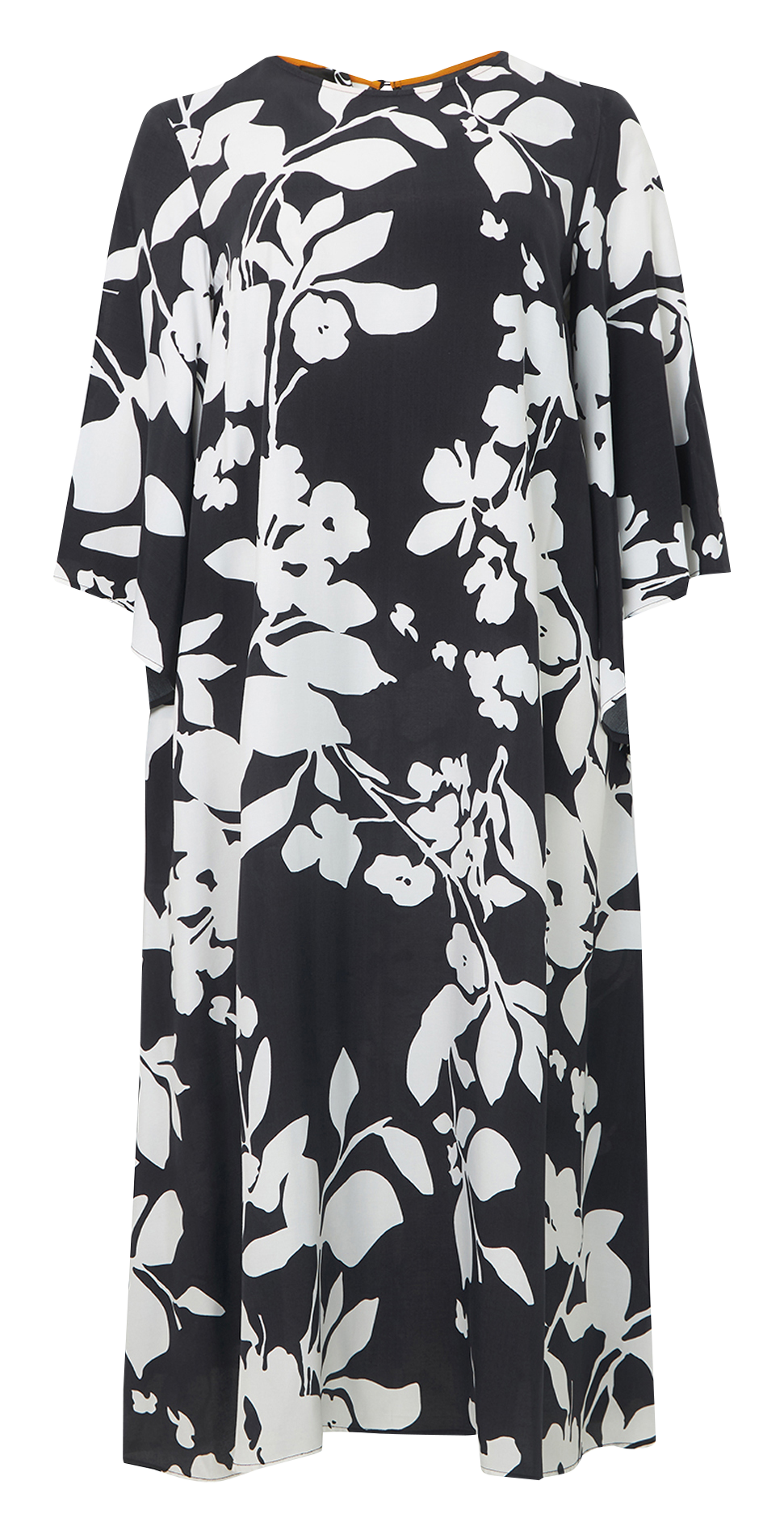 Lange jurk met ronde hals en bloemenprint MAT FASHION Veelkleurig