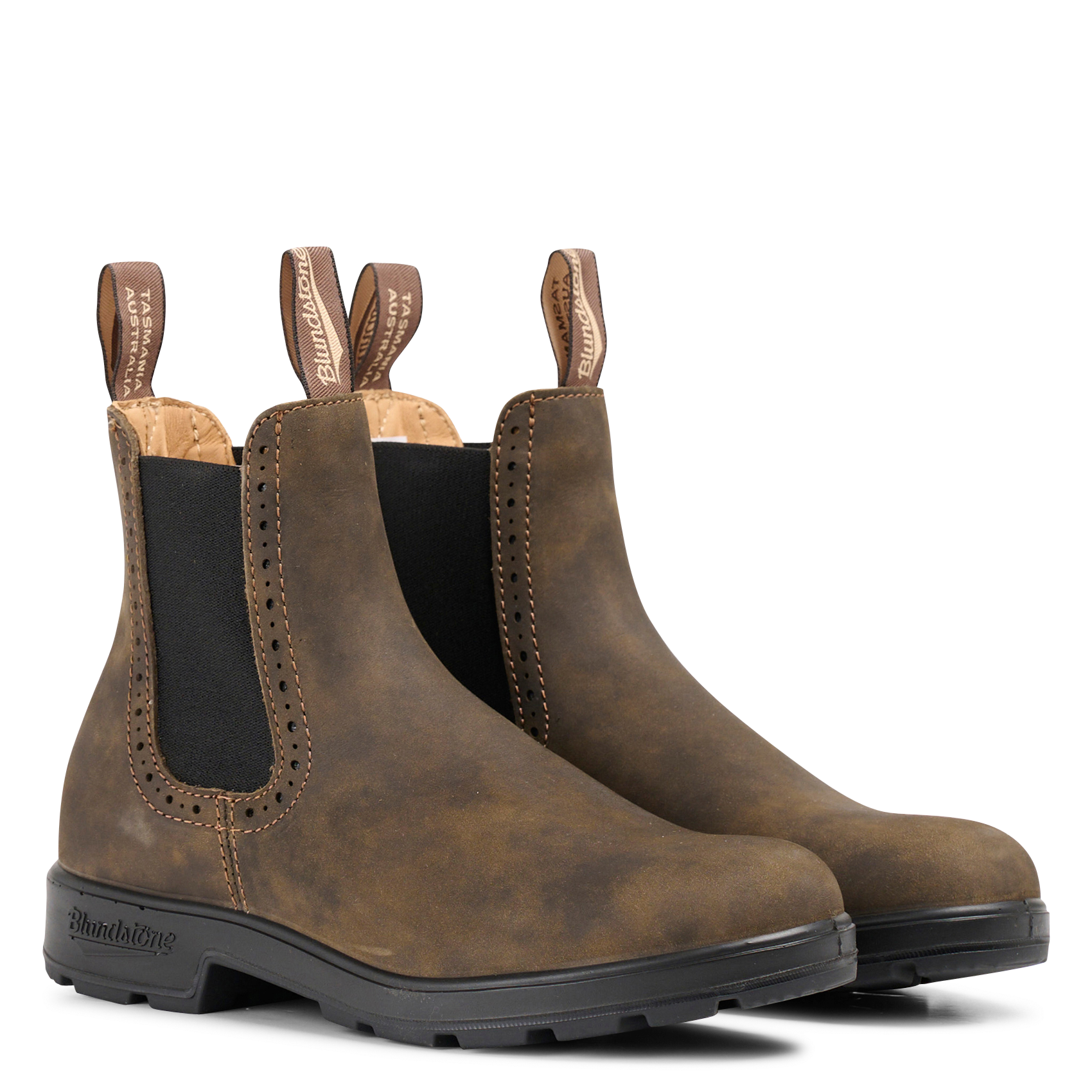 Mixed leather ankle boots BLUNDSTONE Brown