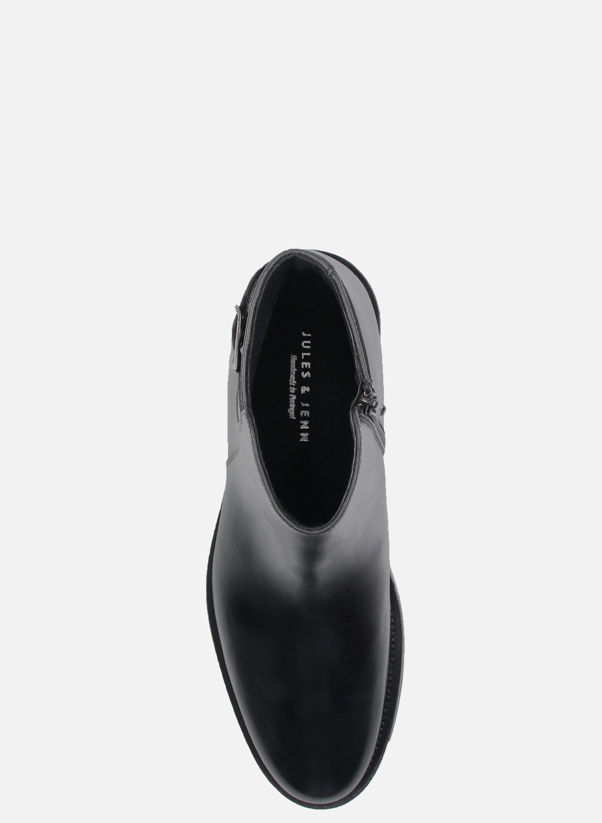 Buckled leather ankle boots JULES & JENN Black