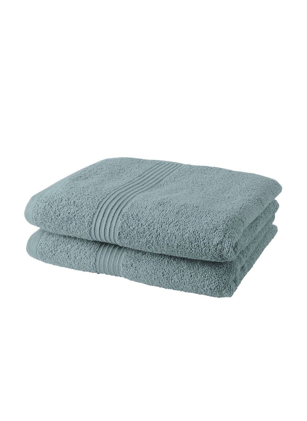 Set of 2 cotton bath towels TODAY LINGE DE MAISON Green