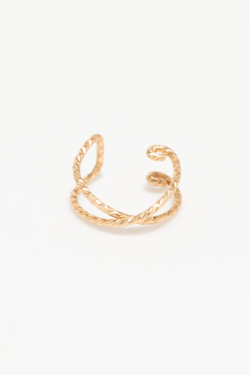 Faux crossed sparkle piercing YAY Golden