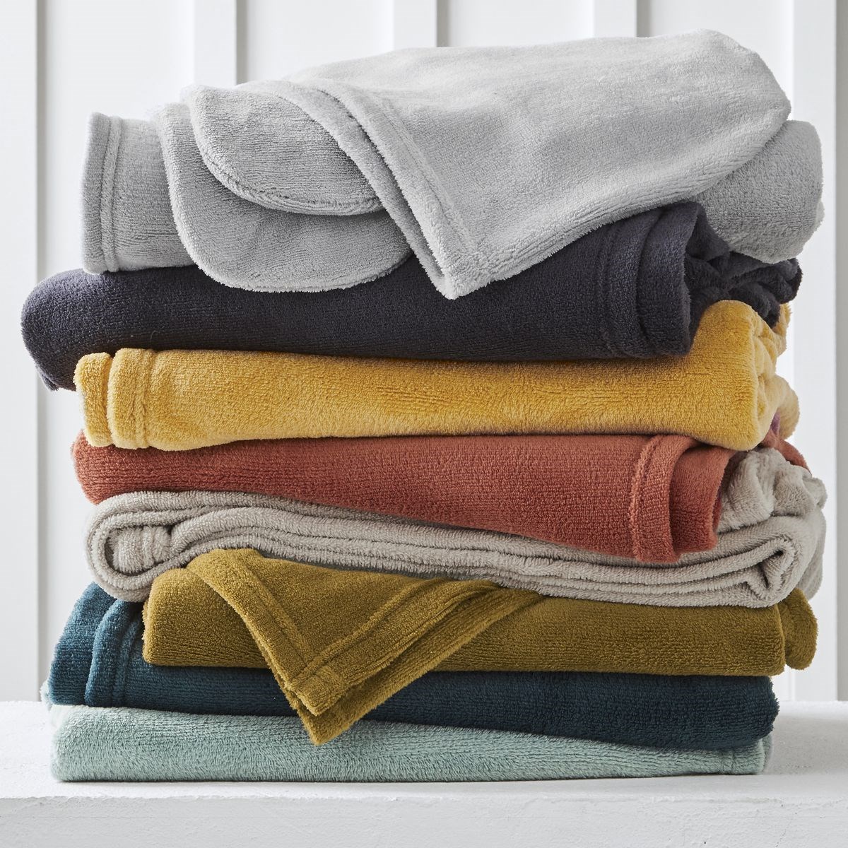 Plain hooded throw TODAY LINGE DE MAISON Grey