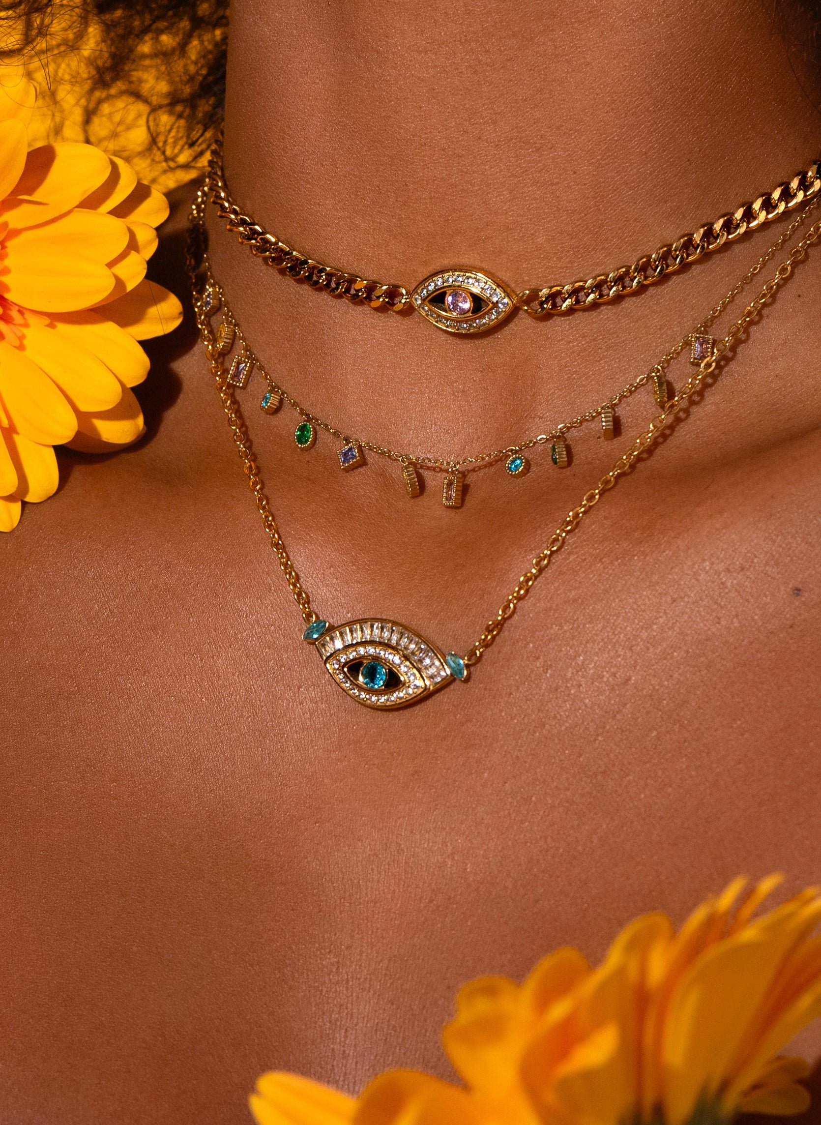 Alexandrie chain necklace AEC Paris Blue