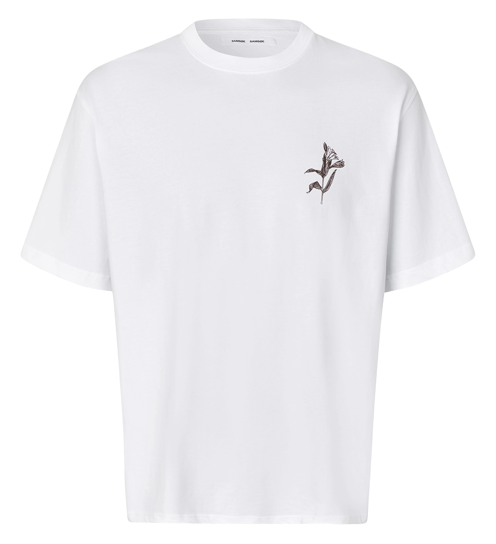 Tee-shirt droit en coton bio imprimé SAMSOE SAMSOE Multicolore