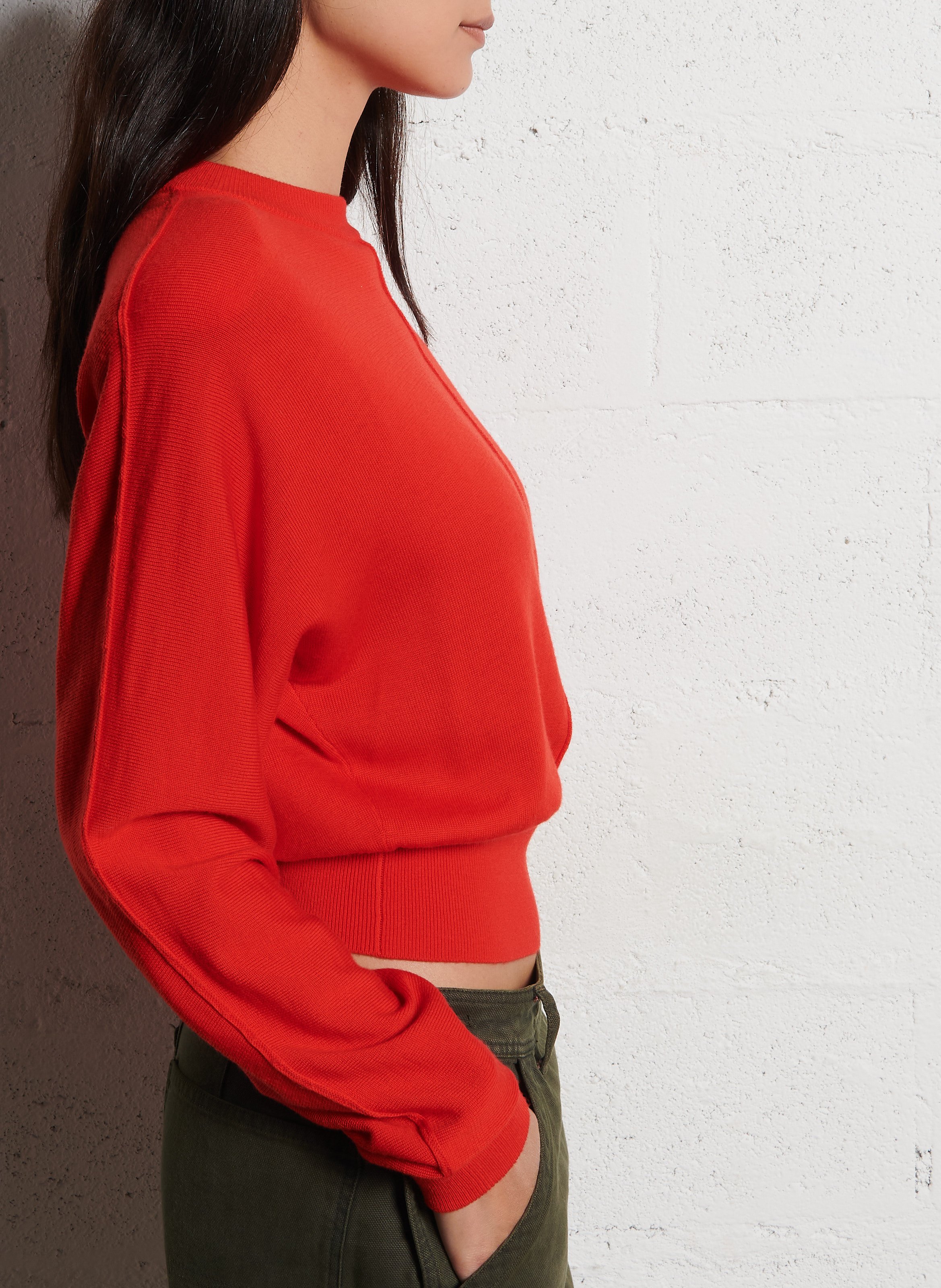 Woleg - Oversize-Wollpullover mit Rundhalsausschnitt LAURENCE BRAS Rot