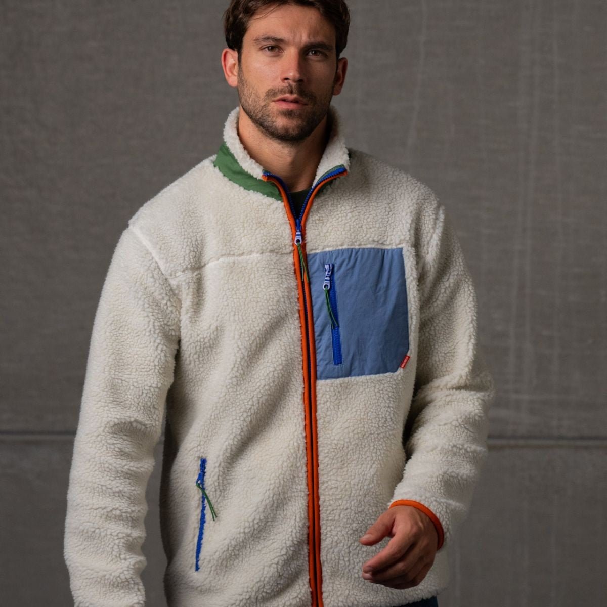 Sherpa zip-up jacket BILLYBELT Beige