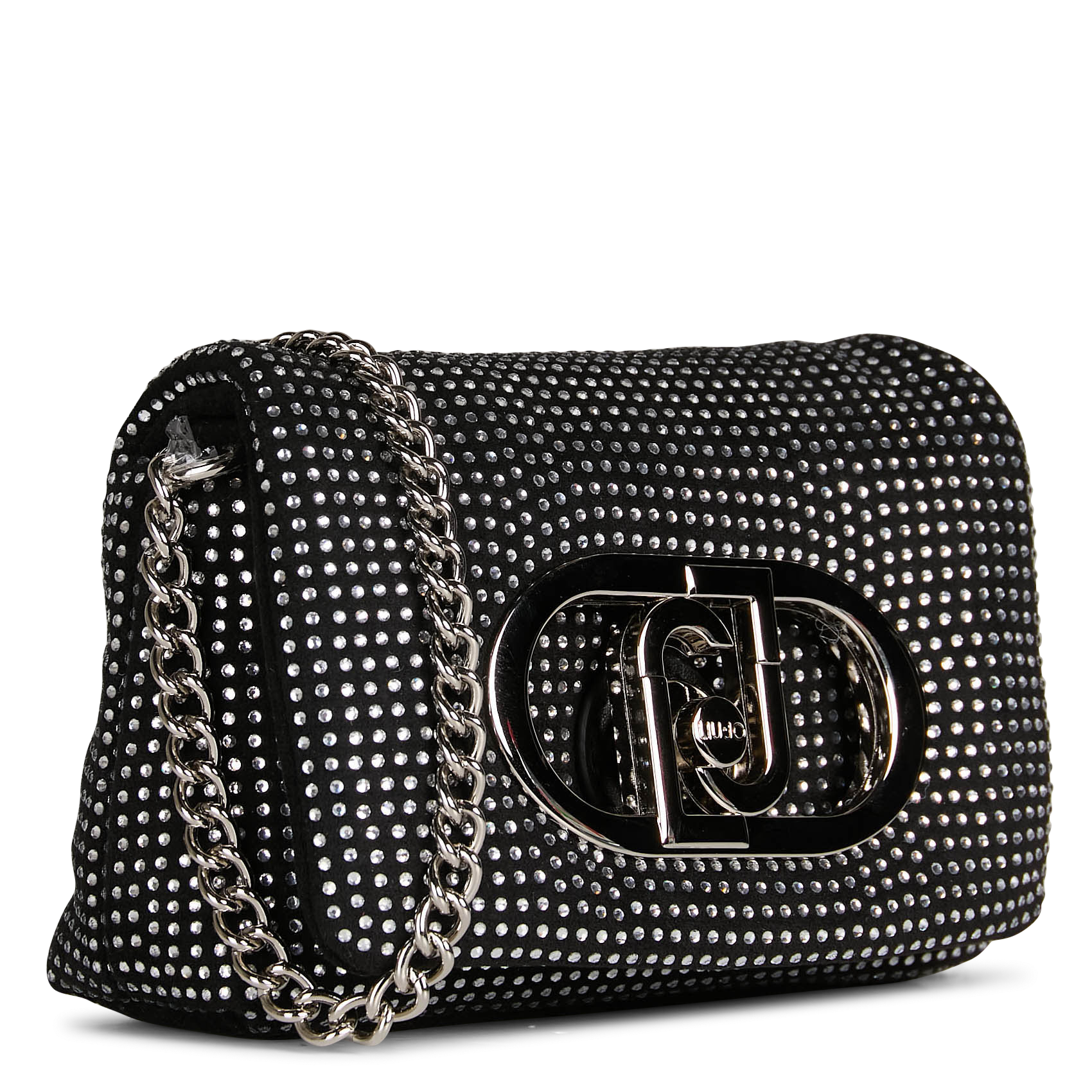 Mini sac bandoulière à rabat avec strass LIU JO Noir