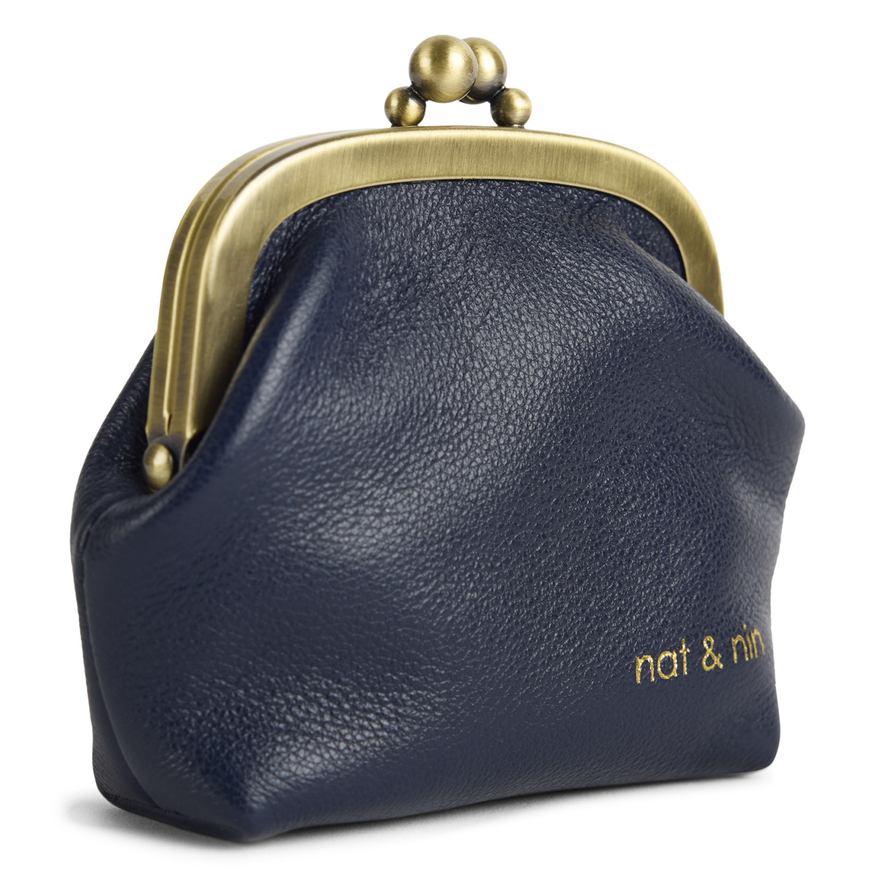 Porte-monnaie en cuir NAT & NIN Bleu