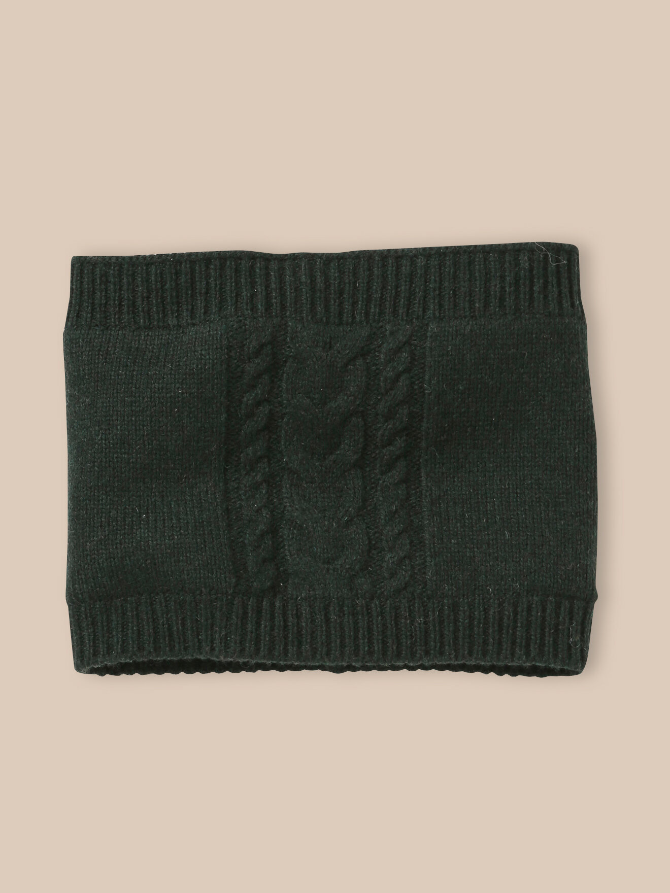 Twisted lambswool snood CYRILLUS Green